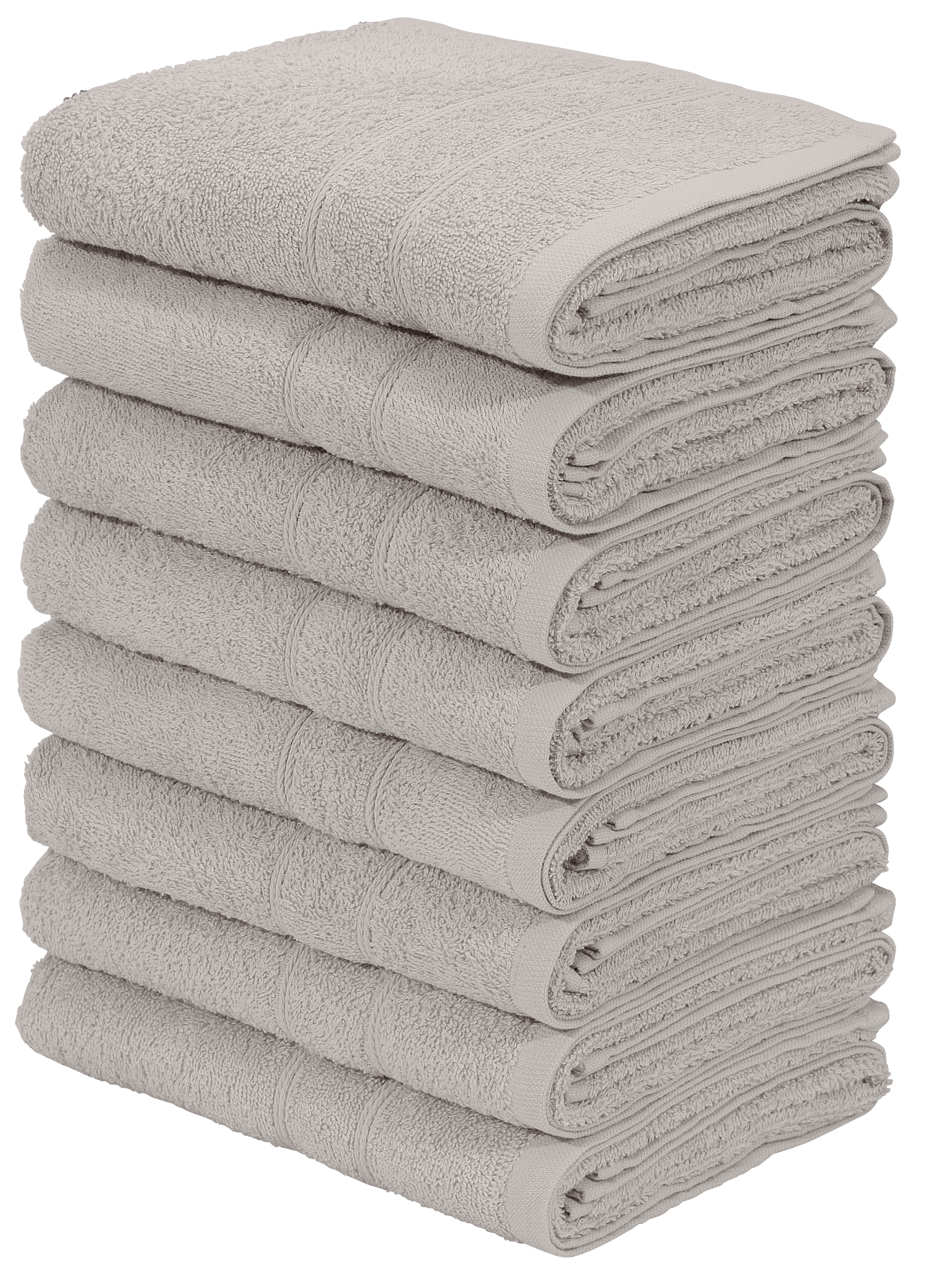 OTTO home Handtuch Set "Inga, 8 tlg. Handtuch-Set 50x100cm" Handtücher mit feiner Bordüre, 100% Baumwolle, einfarbig, weich