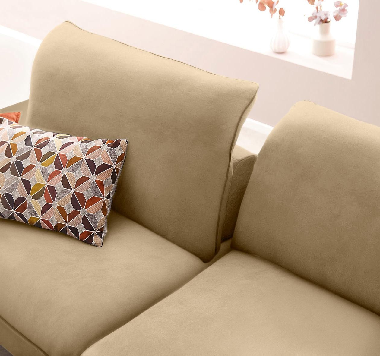 W.SCHILLIG Ecksofa »enjoy&MORE, Designsofa, elegant und bequem, L-Form«, Sitztiefenverstellung, Füße schwarz pulverbeschichtet, Breite 294 cm