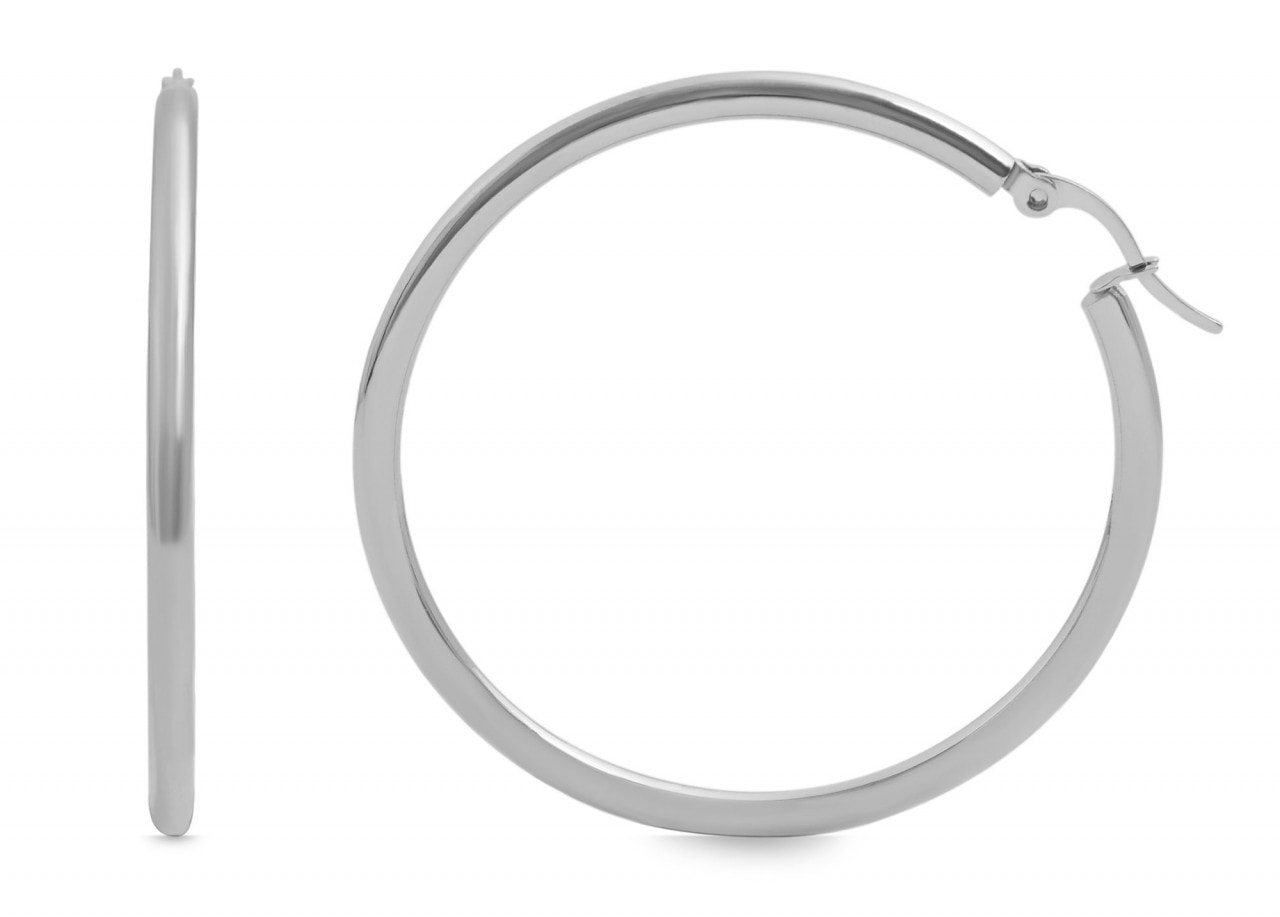Adelia's Women Hoop Earrings Silver