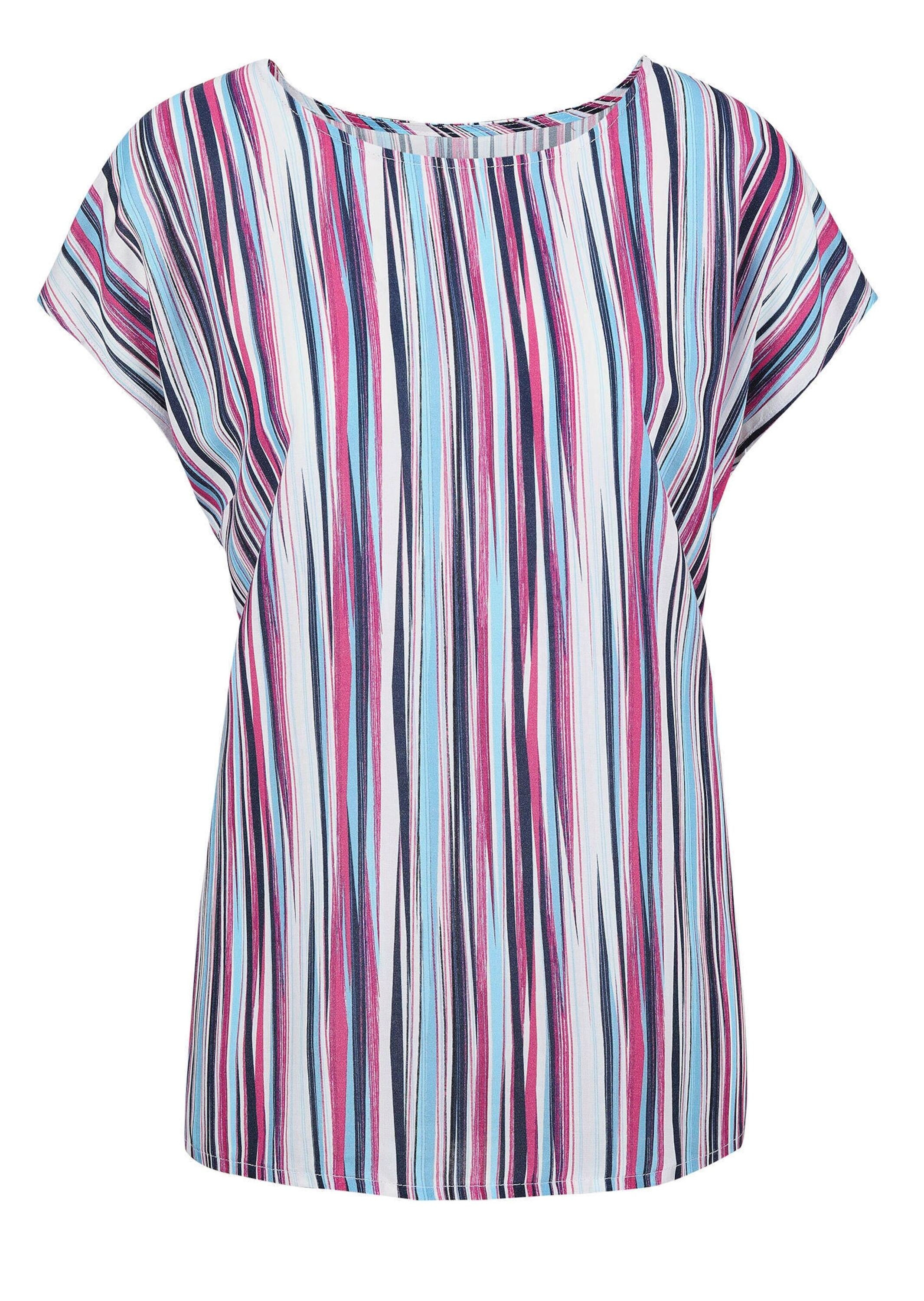 GOLDNER Druckbluse "Streifenbluse mit Halbarm, überschnittene Schulter" Ohn günstig online kaufen