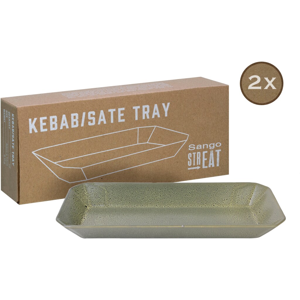 CreaTable Servierschale »Tray Kebab«, 2 tlg., aus Steinzeug