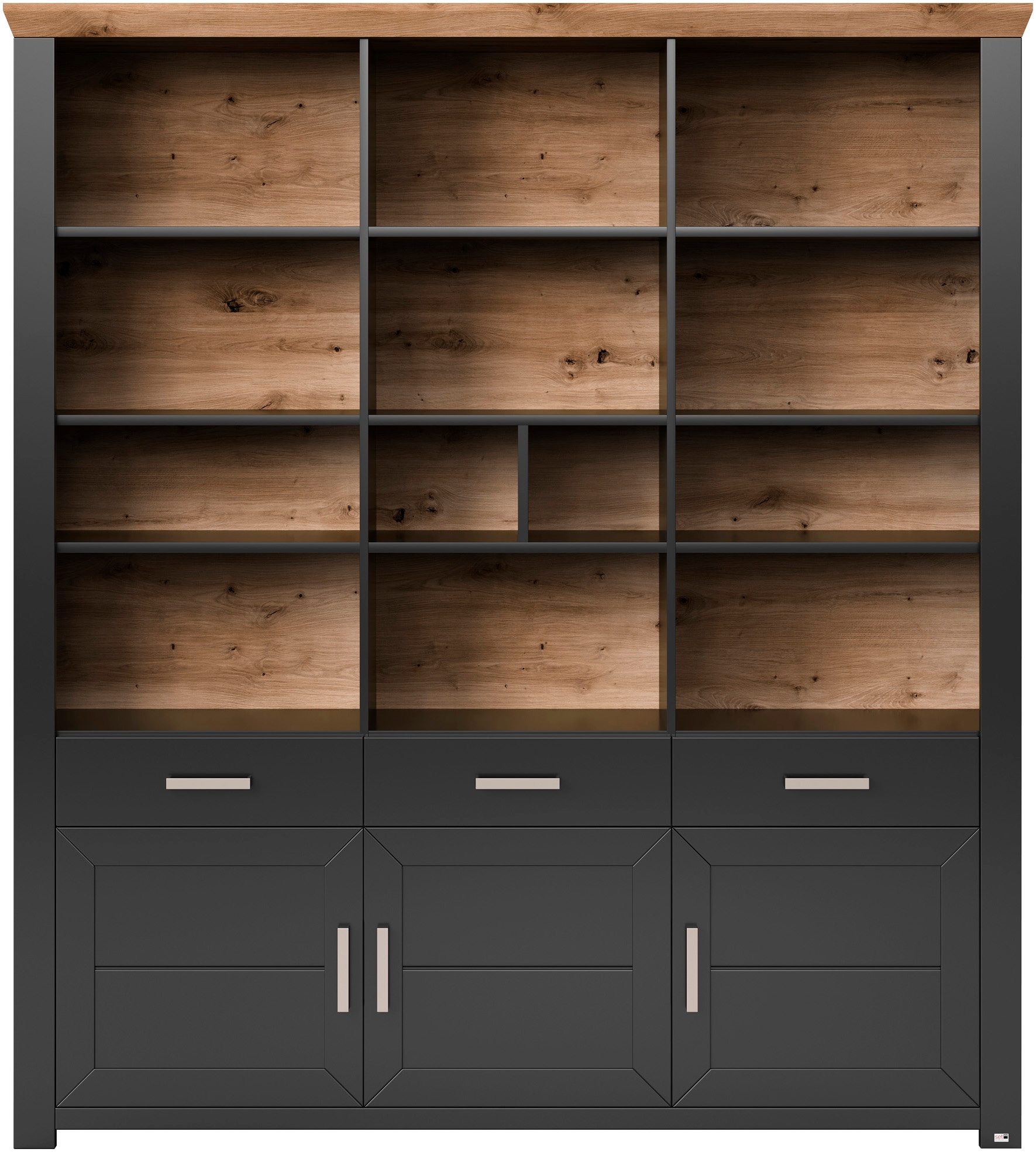 Thumbnail - set one by Musterring Aktenregal "York", offenes Design, wahlweise mit Beleuchtung, 3 Farben, Breite 184 cm