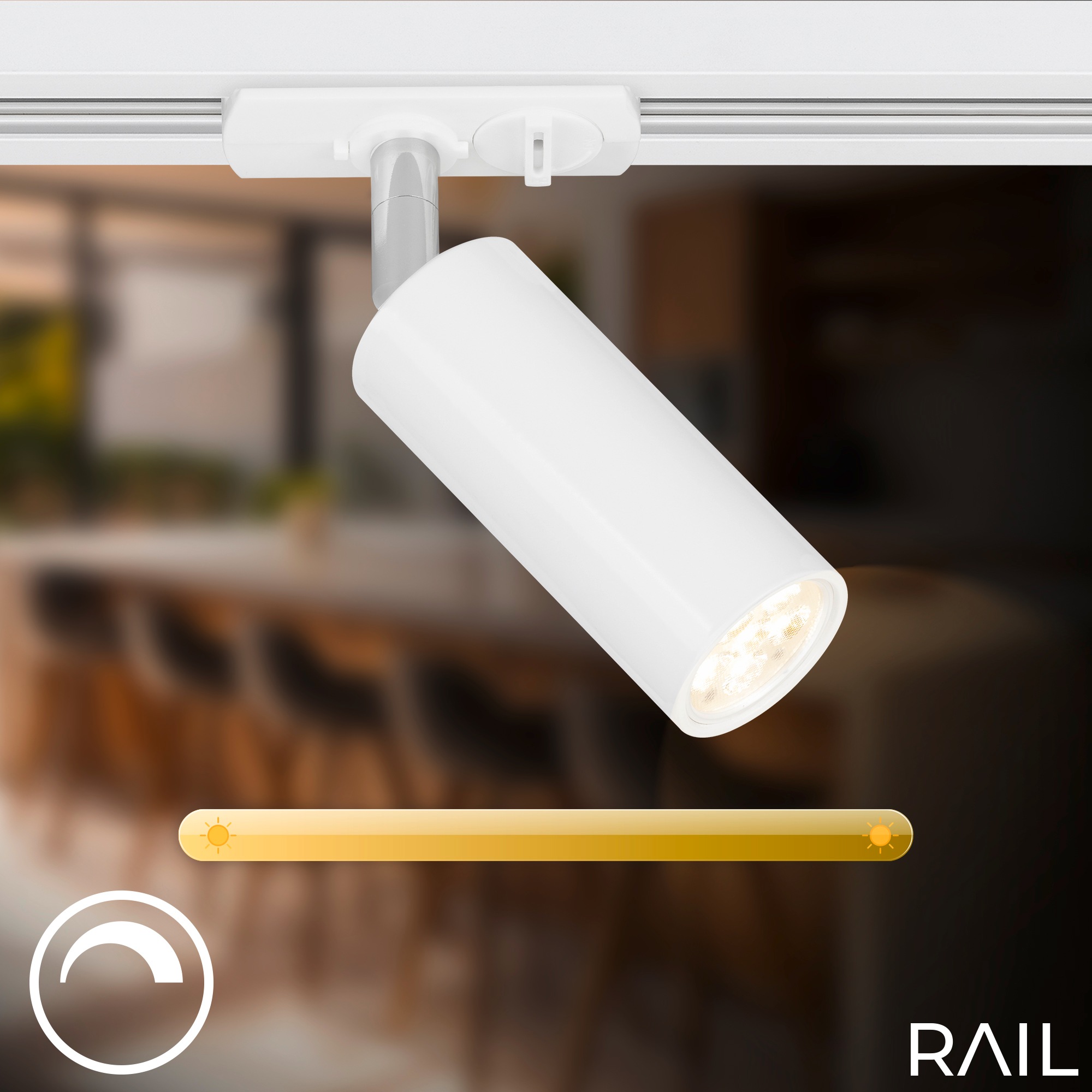 Briloner Leuchten Schienensystem-Sets »RAIL« LED-Board 7 Stk. Schienensystem Rail 1,5 m Weiß 4,5W Decke Wohnzimmer Büro Küche Flur