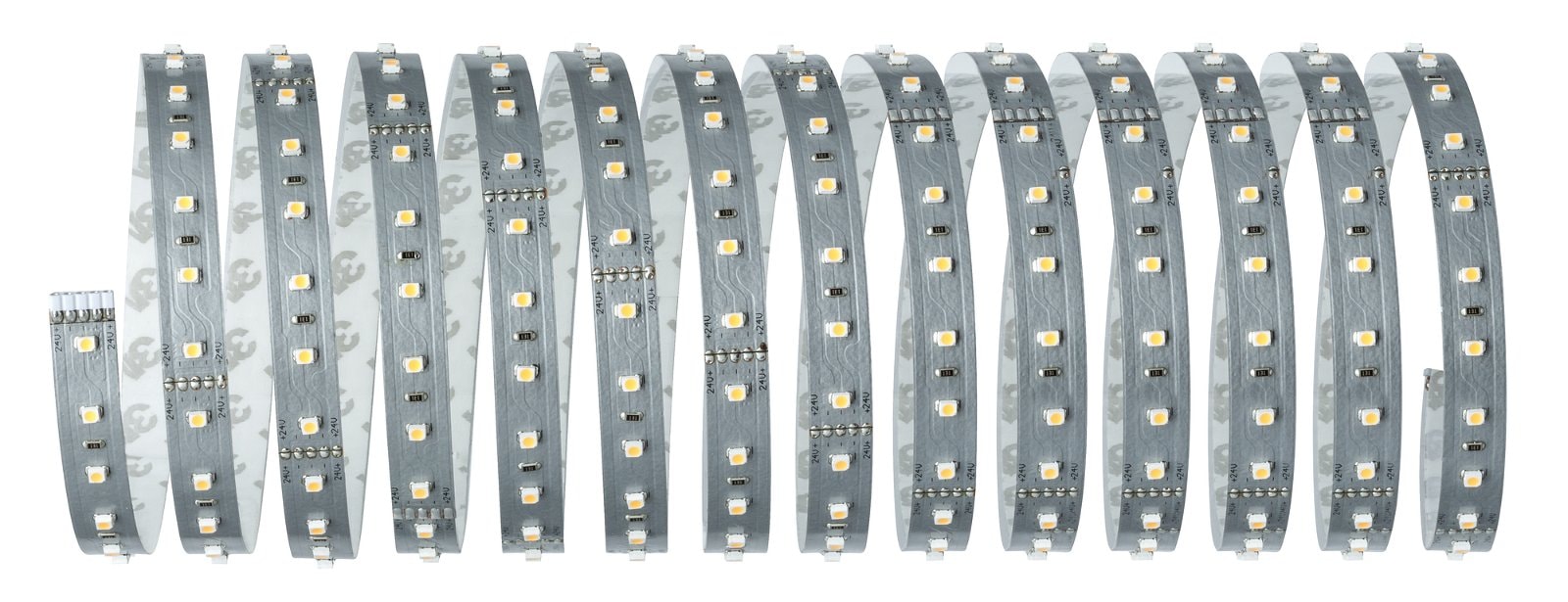 Paulmann LED-Streifen »MaxLED 500 Basisset 5m IP20 2700K 30W 230/24V 60VA Silber«, 1 St.-flammig