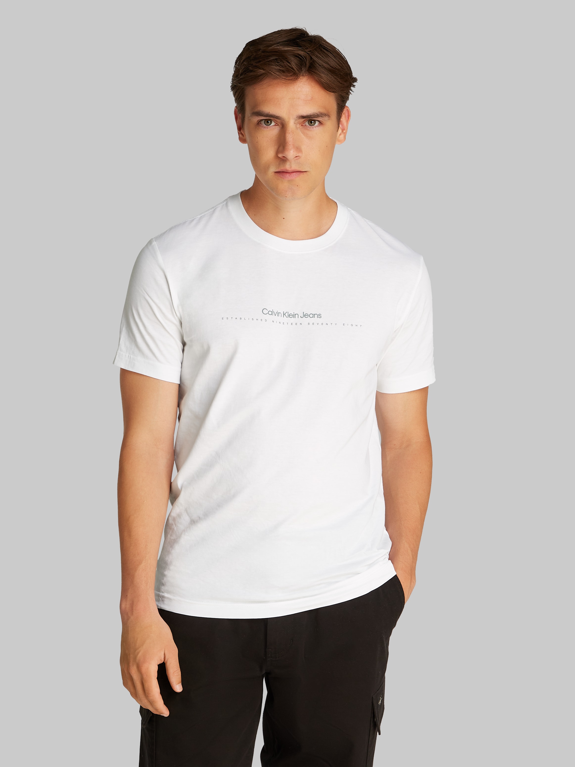 Calvin Klein Jeans Rundhalsshirt "MINIMAL LOGO TEE", Logodruck günstig online kaufen