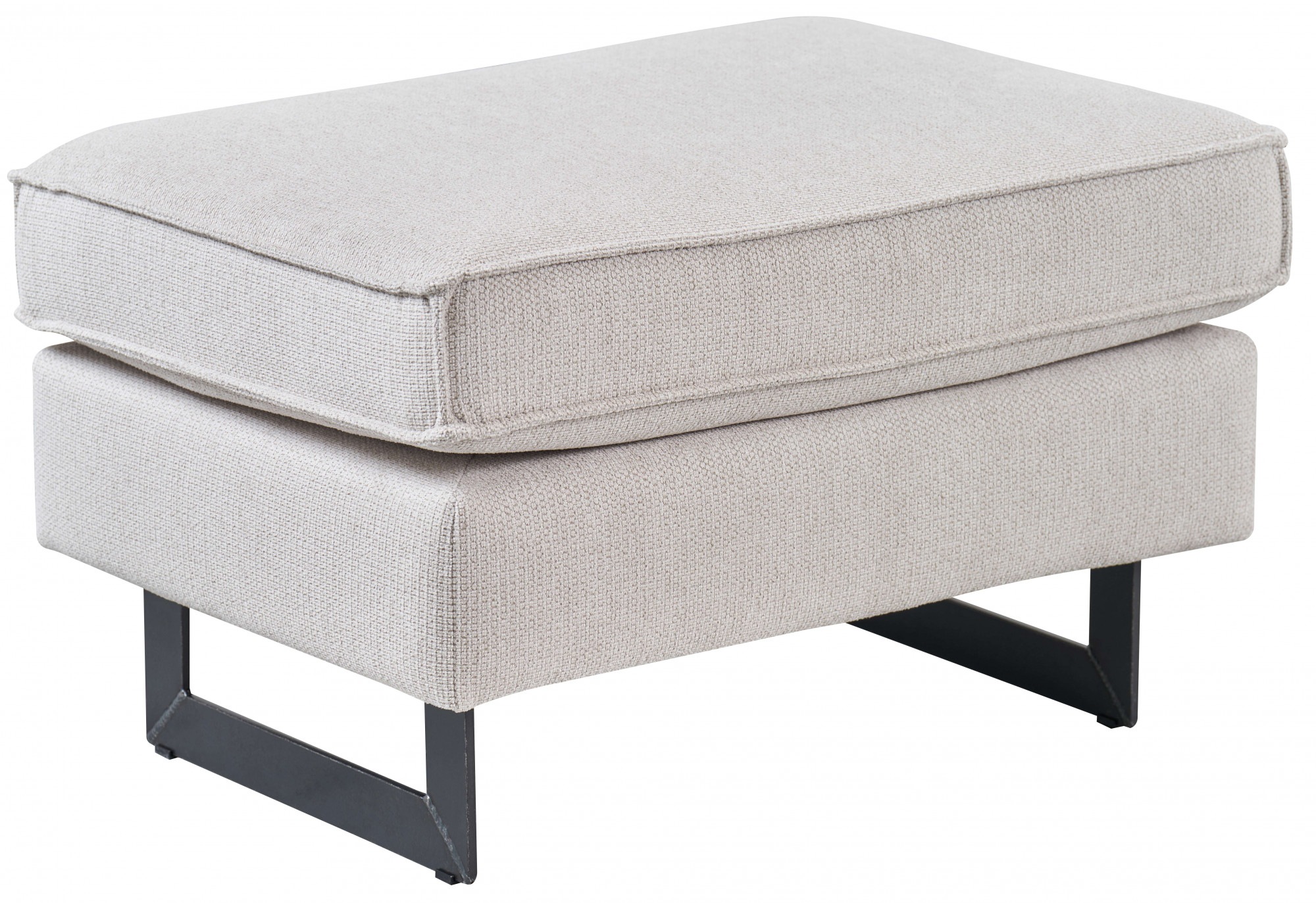 Places of Style Hocker »Pinto«, mit Keder, Metallfüßen und auch in Cord Bezug erhältlich