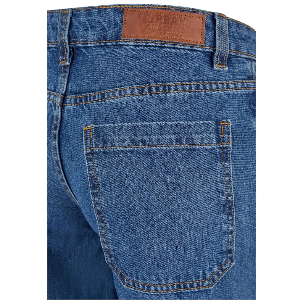 URBAN CLASSICS Bequeme Jeans »Urban Classics Damen Ladies Low Waist Cargo Denim«