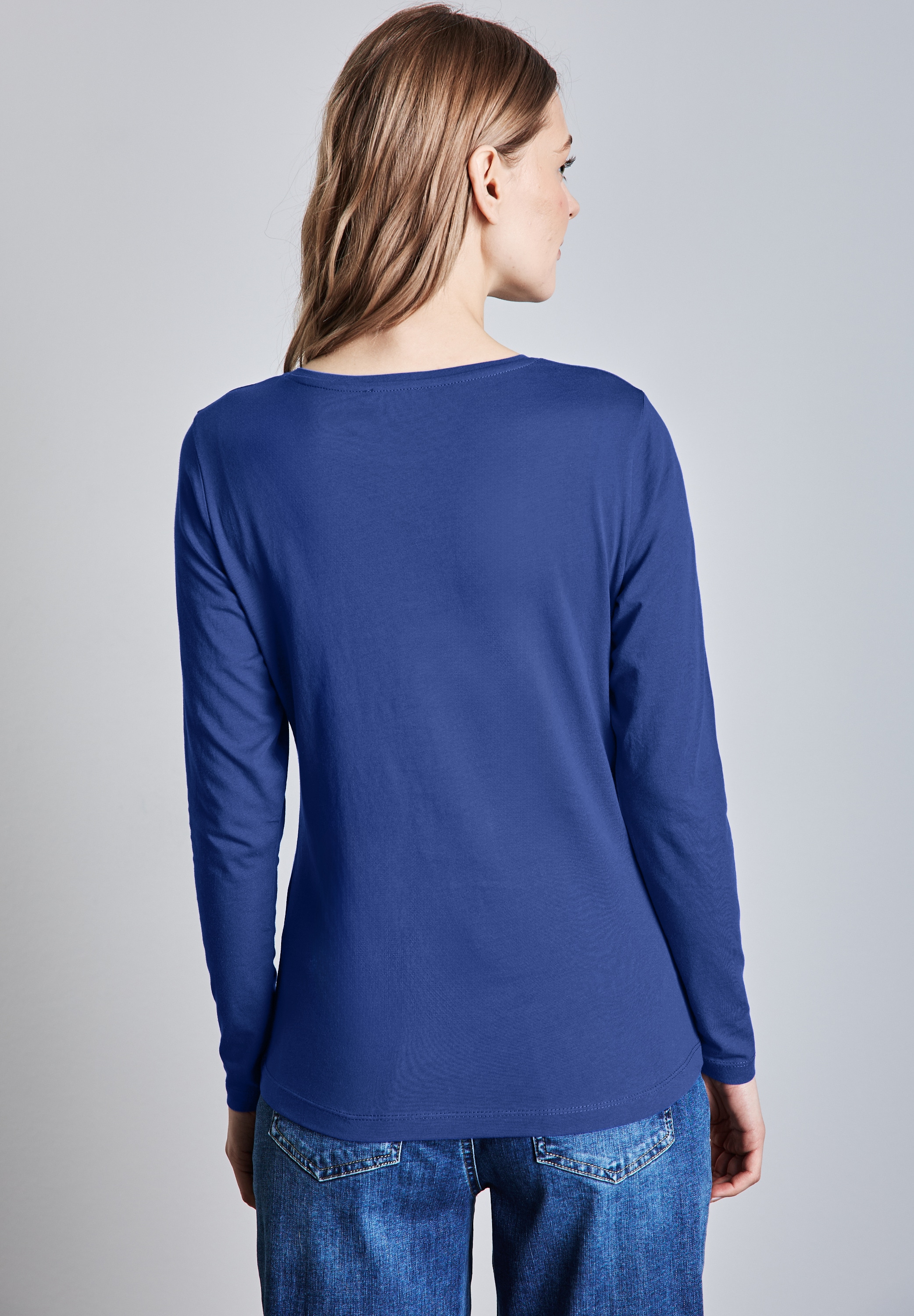 STREET ONE Langarmshirt, aus reiner Baumwolle