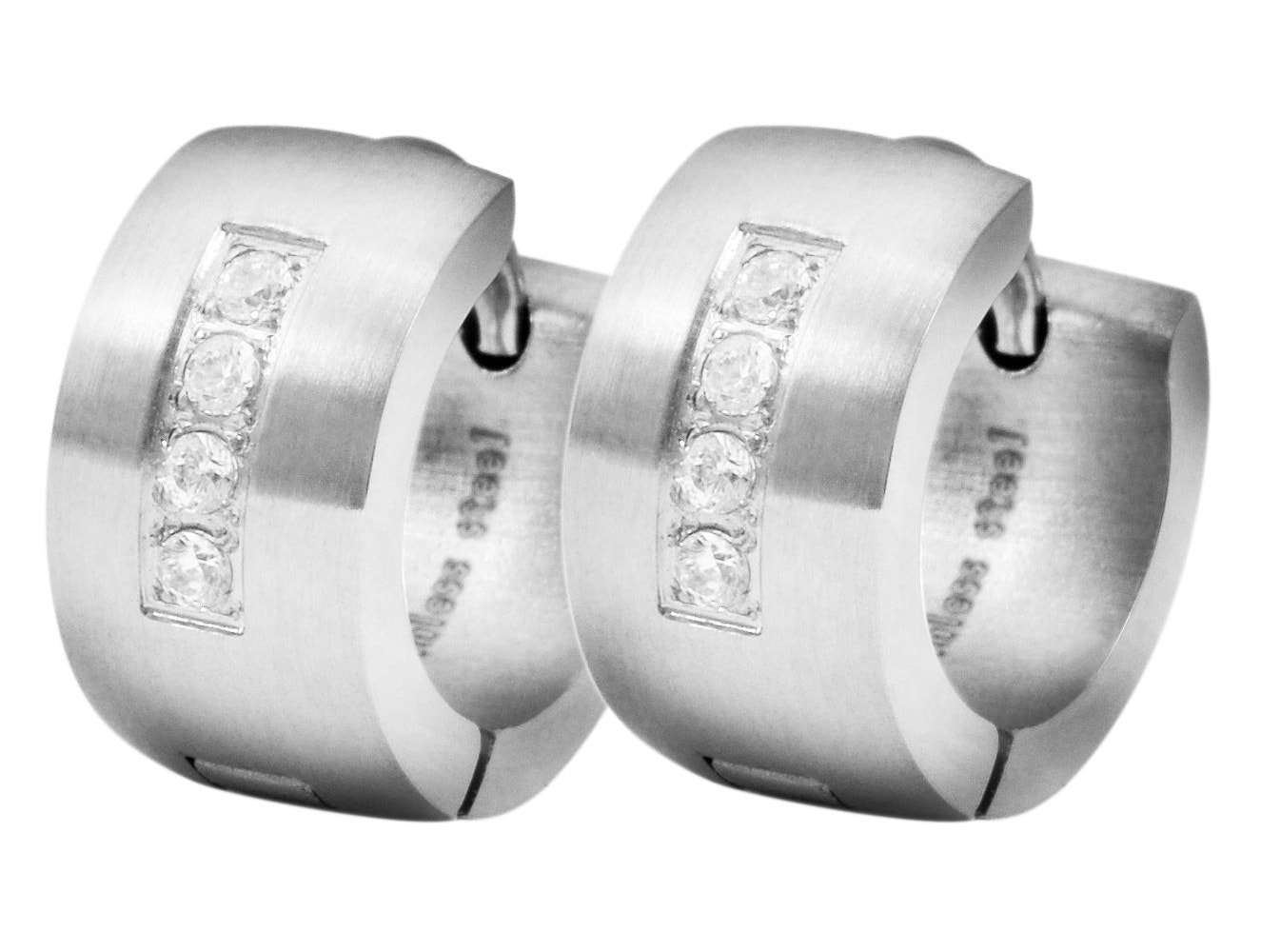 Adelia´s Klappcreolen "Damen Ohrringe – Klappcreole aus Edelstahl mit Stras günstig online kaufen