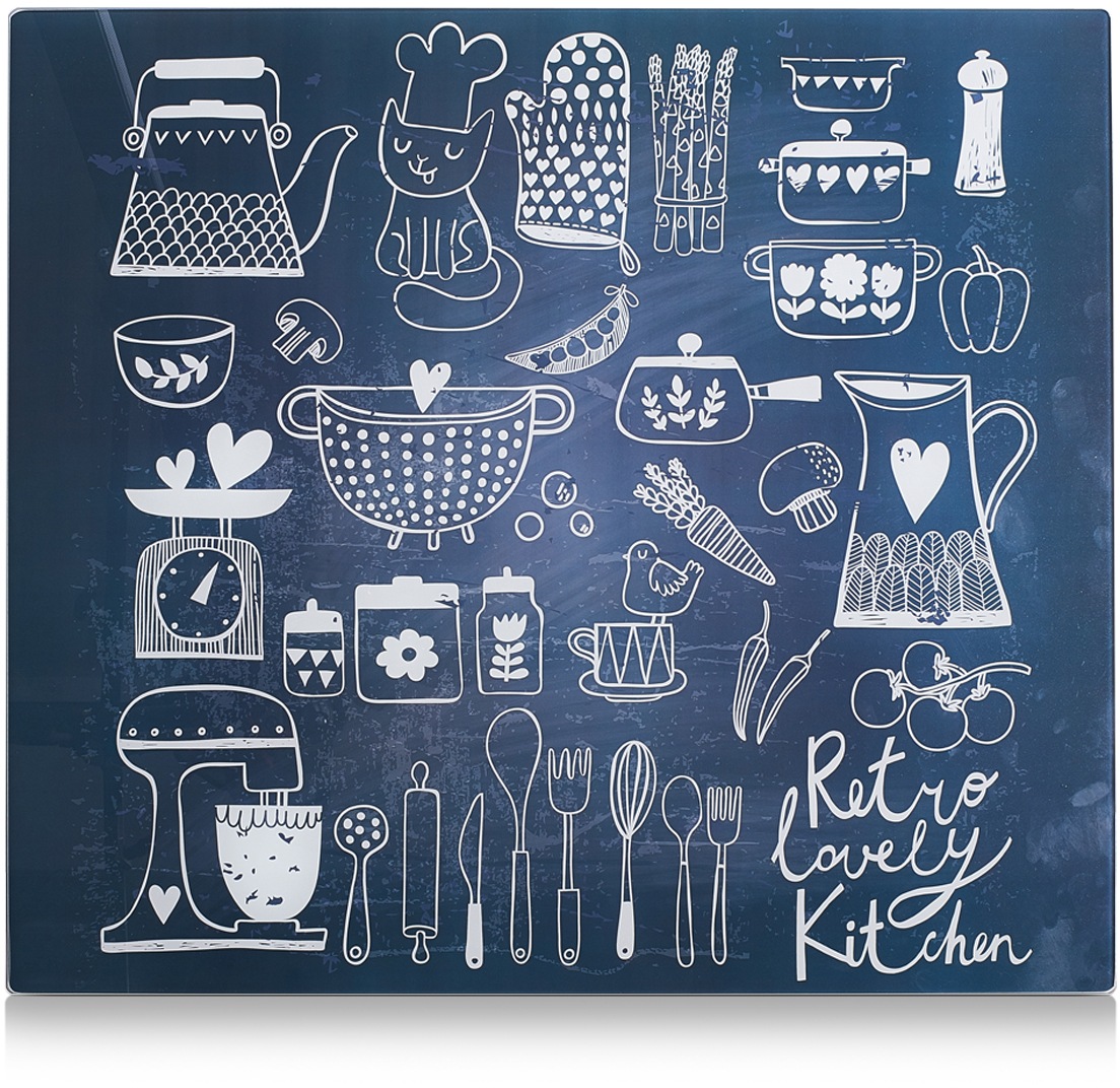 Zeller Present Herdblende-/Abdeckplatte "Lovely Kitchen" Silikonfüßen günstig online kaufen