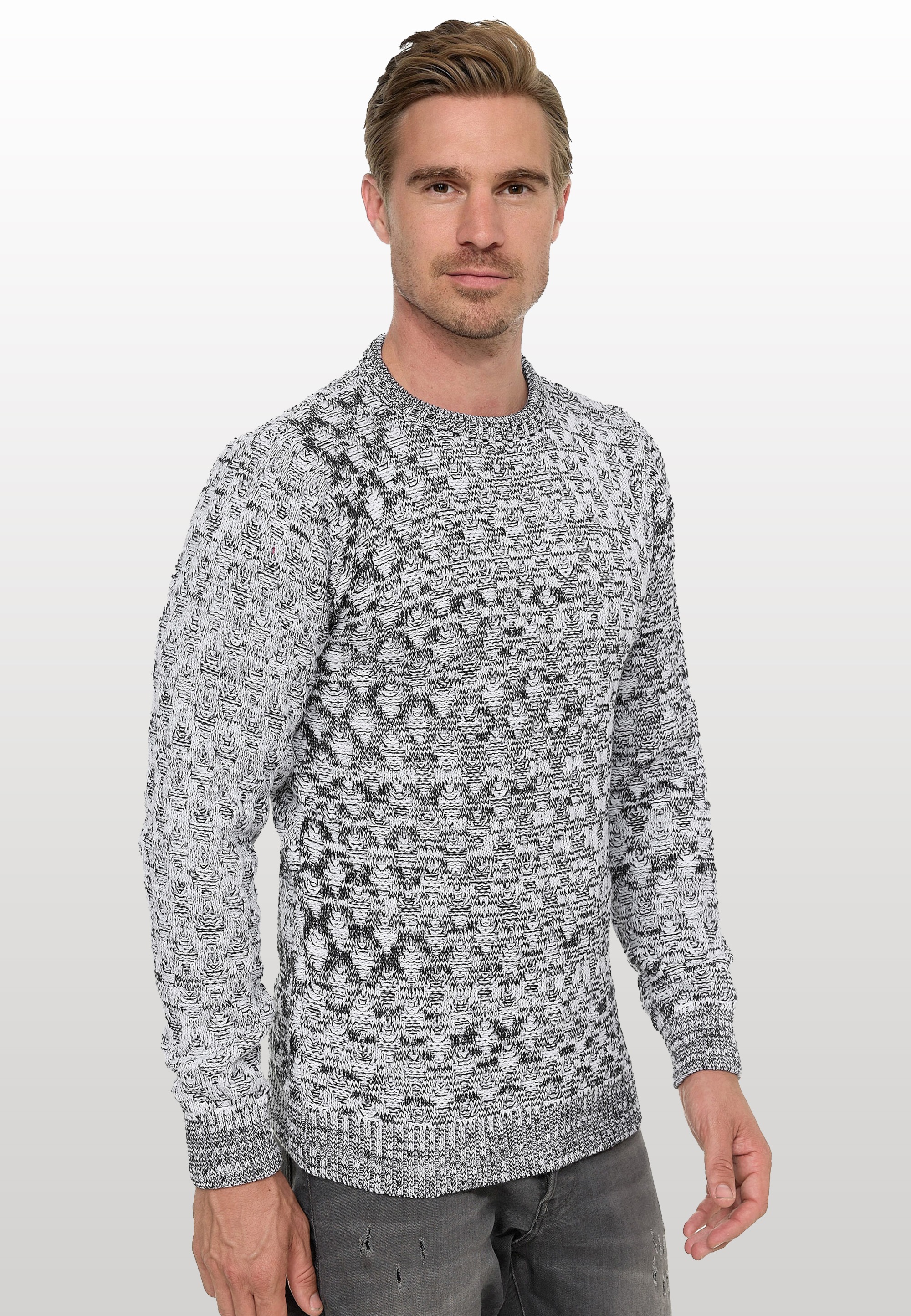 Rusty Neal Strickpullover, mit schönem Muster