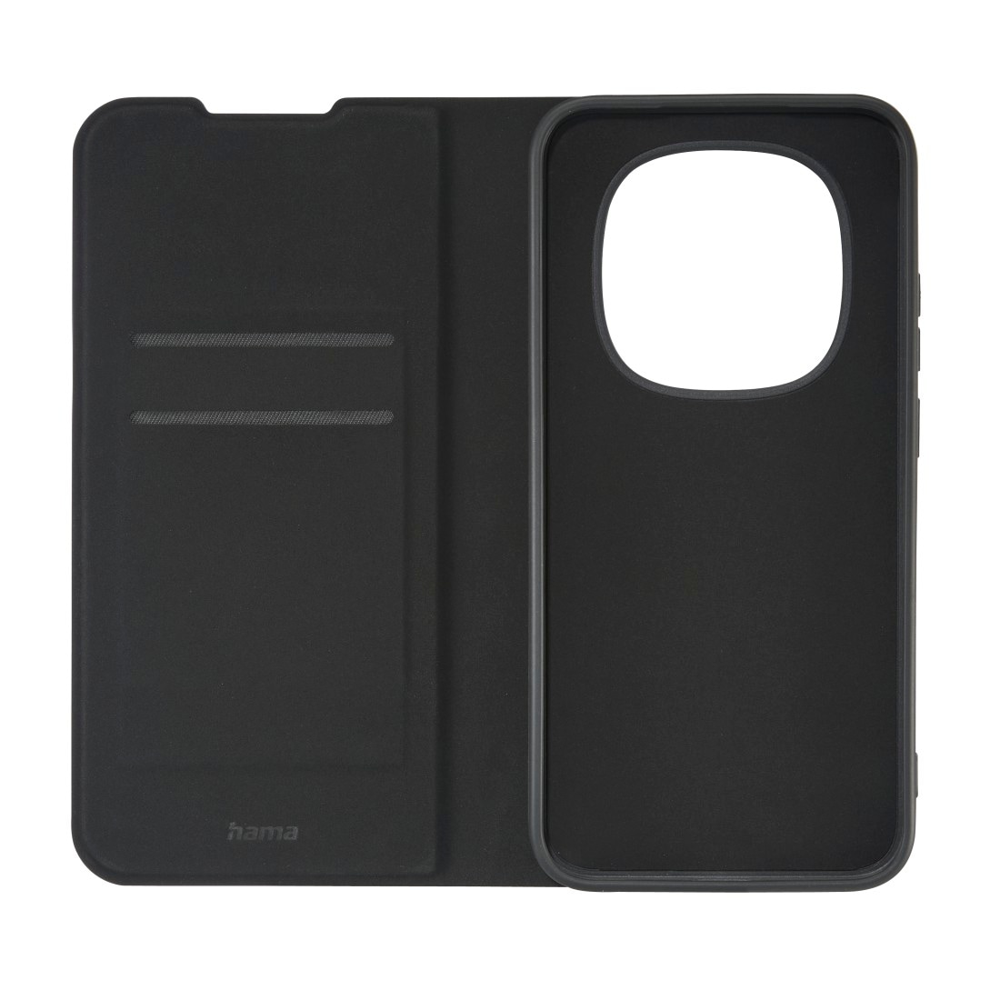 Hama Smartphone-Hülle »Handytasche mit Kartenfächern für Xiaomi Redmi Note 15 Pro 5G schwarz« Smartphones Magnetverschluss, Standfunktion, zwei Kartenfächer, Kameraschutz