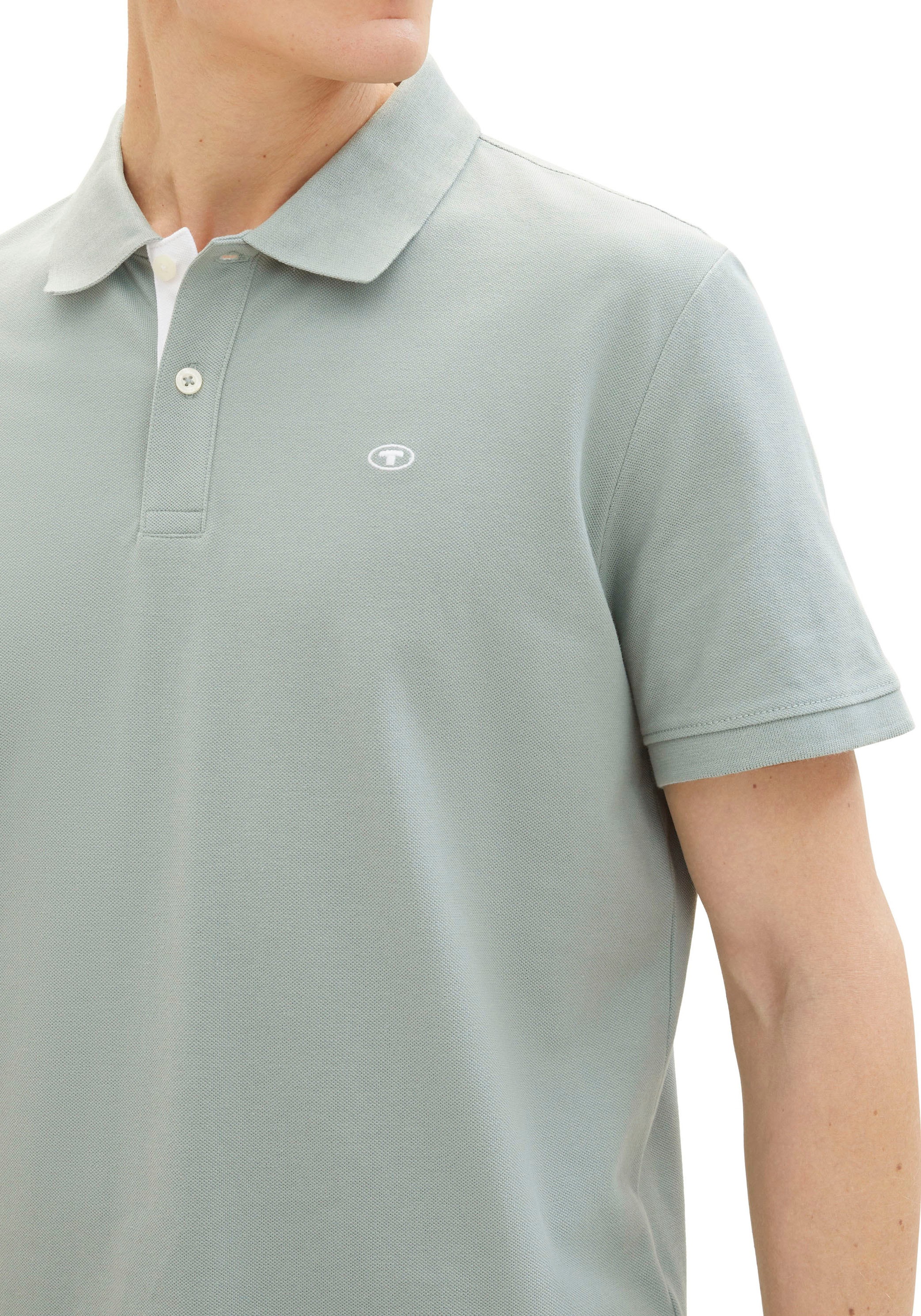 TOM TAILOR Poloshirt, mit kontrastfarbener kleinem und | Logo für Knopfleiste ▷ BAUR