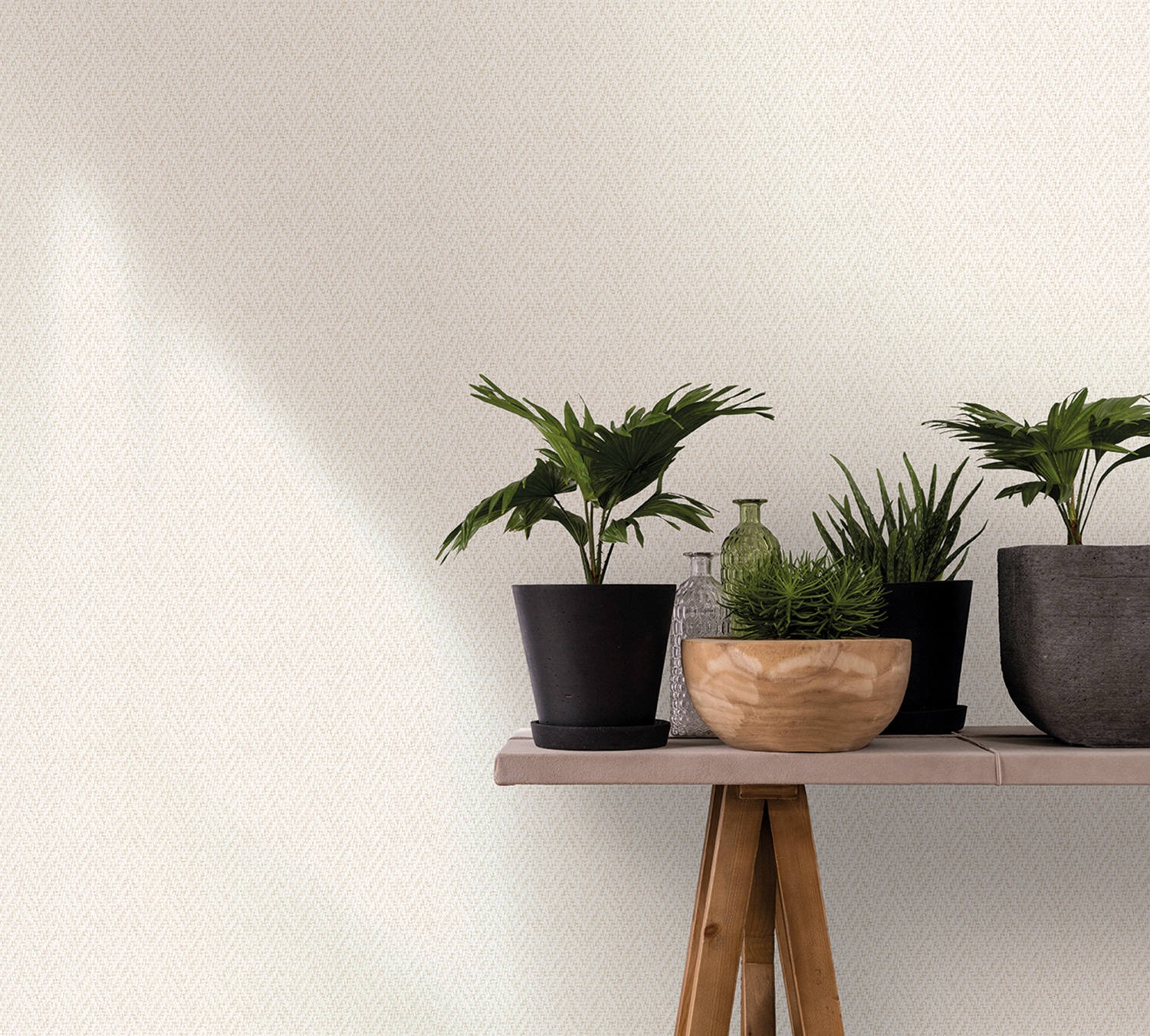 Marburg Vliestapete »Beige« Strukturmuster moderne Tapete für Wohnzimmer Schlafzimmer Küche