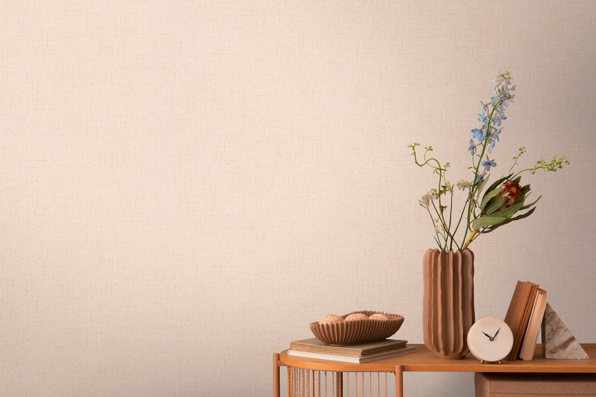 CosmoLiving by Cosmopolitan Vliestapete "Natural Texture – Struktur-Unitapete" matt strukturiert Zeitlose Vliestapete in natürlicher Leinenoptik