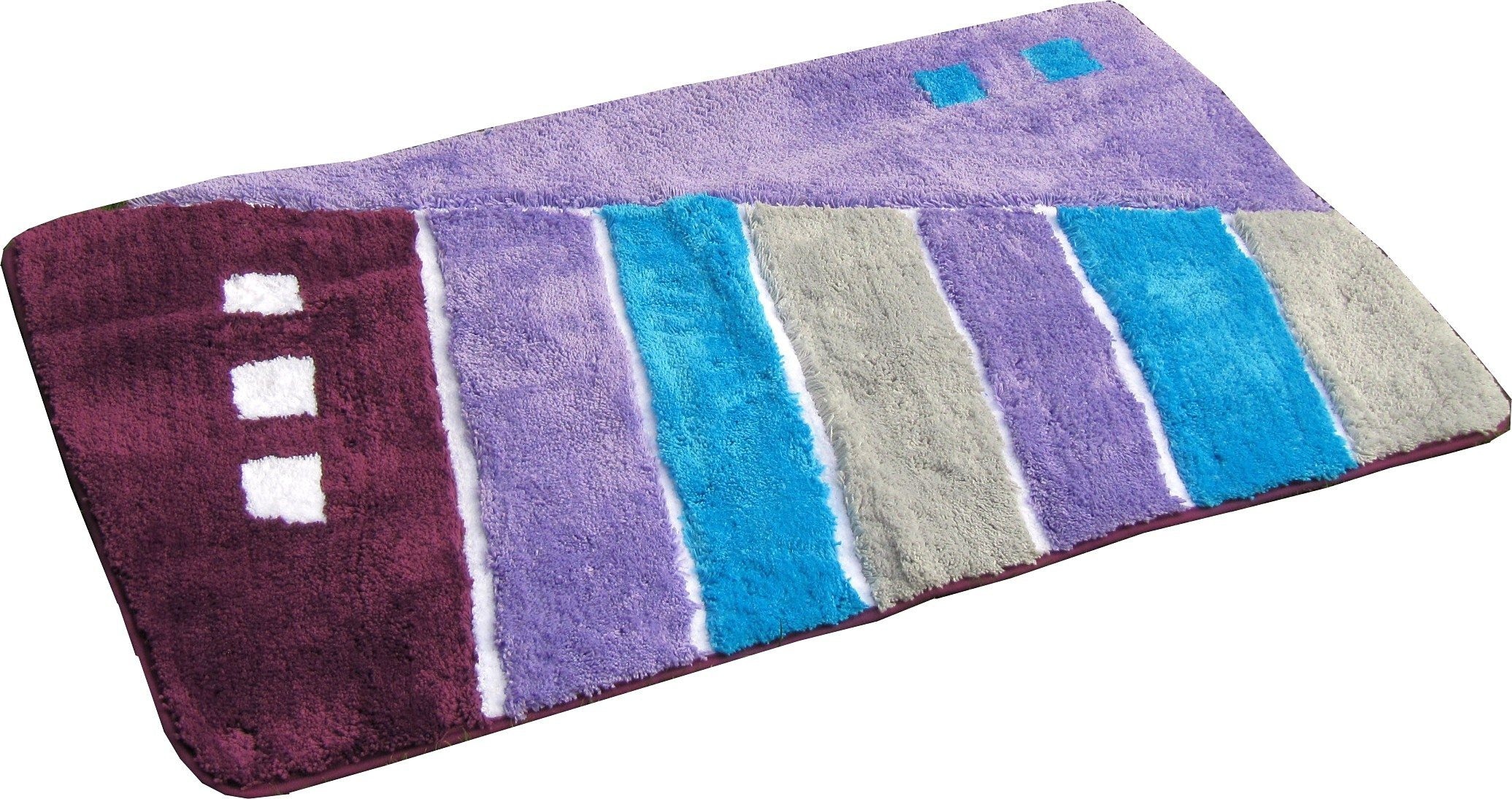 KiNZLER Badematte "Gembloux, Badvorleger, Badezimmer Teppich" Höhe 20 mm rutschhemmend beschichtet fußbodenheizungsgeeignet Badteppich, modernes Design, als rechteckig & rund erhältlich