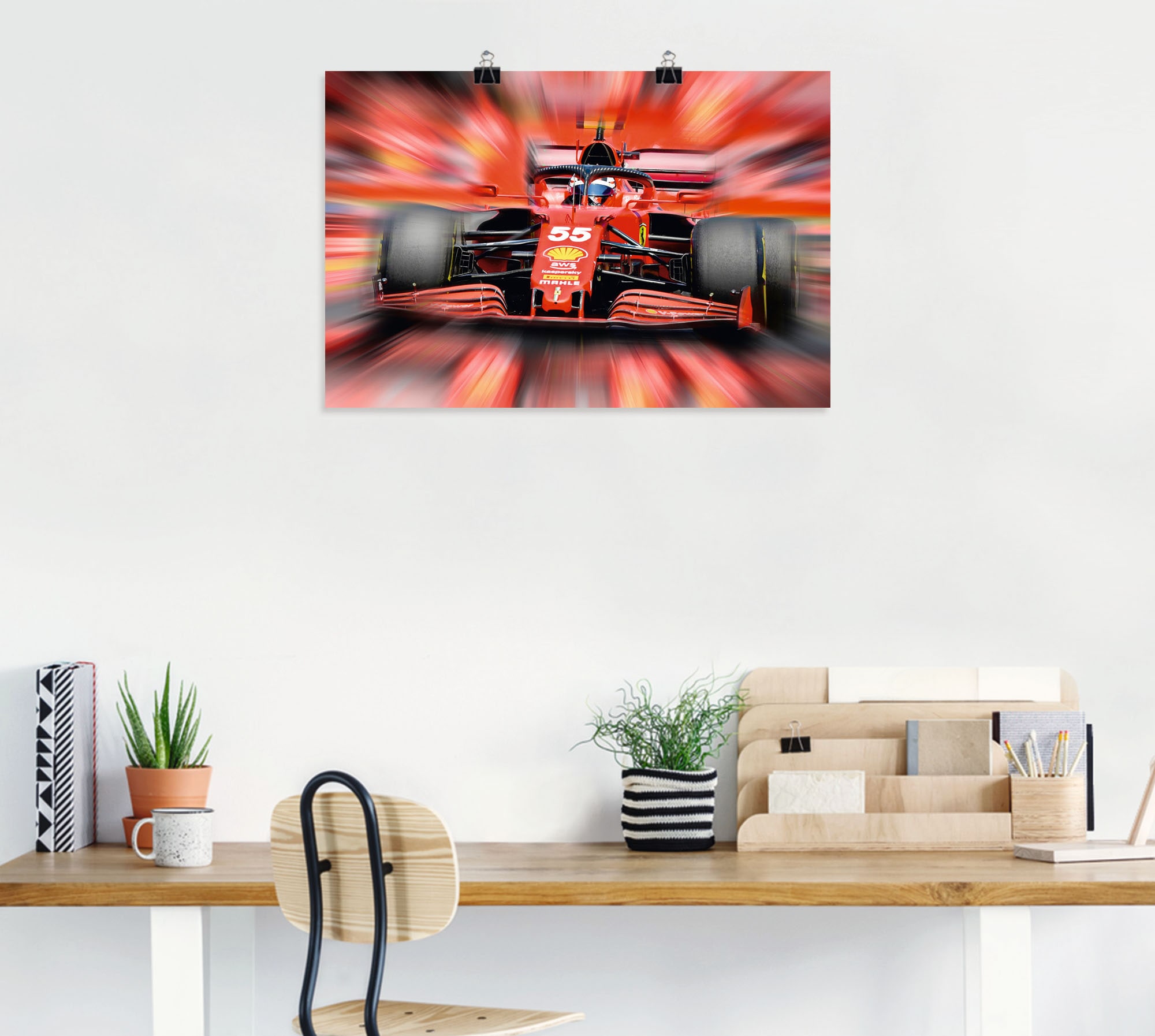 Artland Poster »Carlos Sainz junior - Spanien«, Auto, (1 St.), als Alubild, Leinwandbild, Wandaufkleber oder Poster in versch. Größen