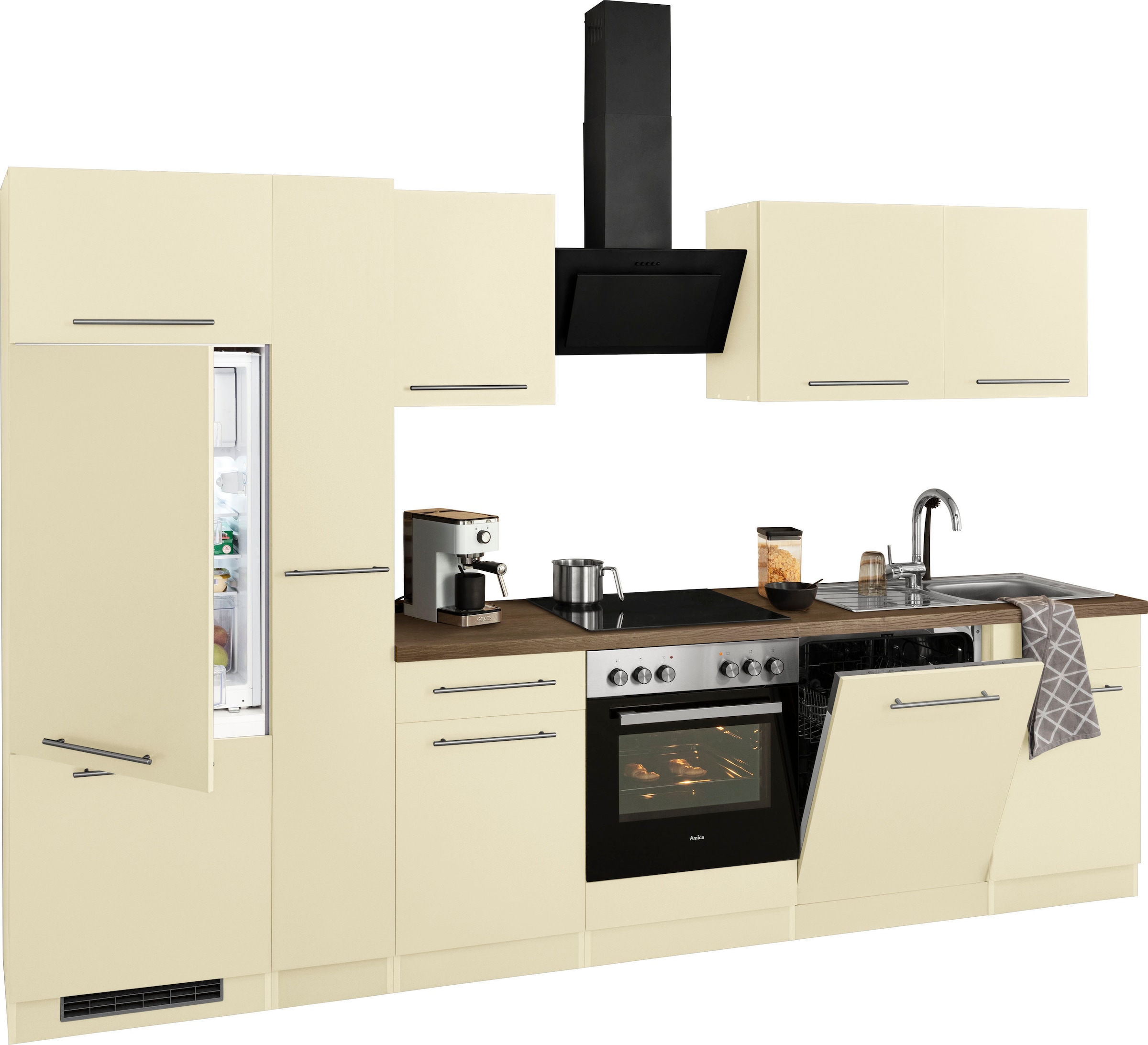 wiho Küchen Küchenzeile »Unna«, ohne E-Geräte, Breite 310 cm