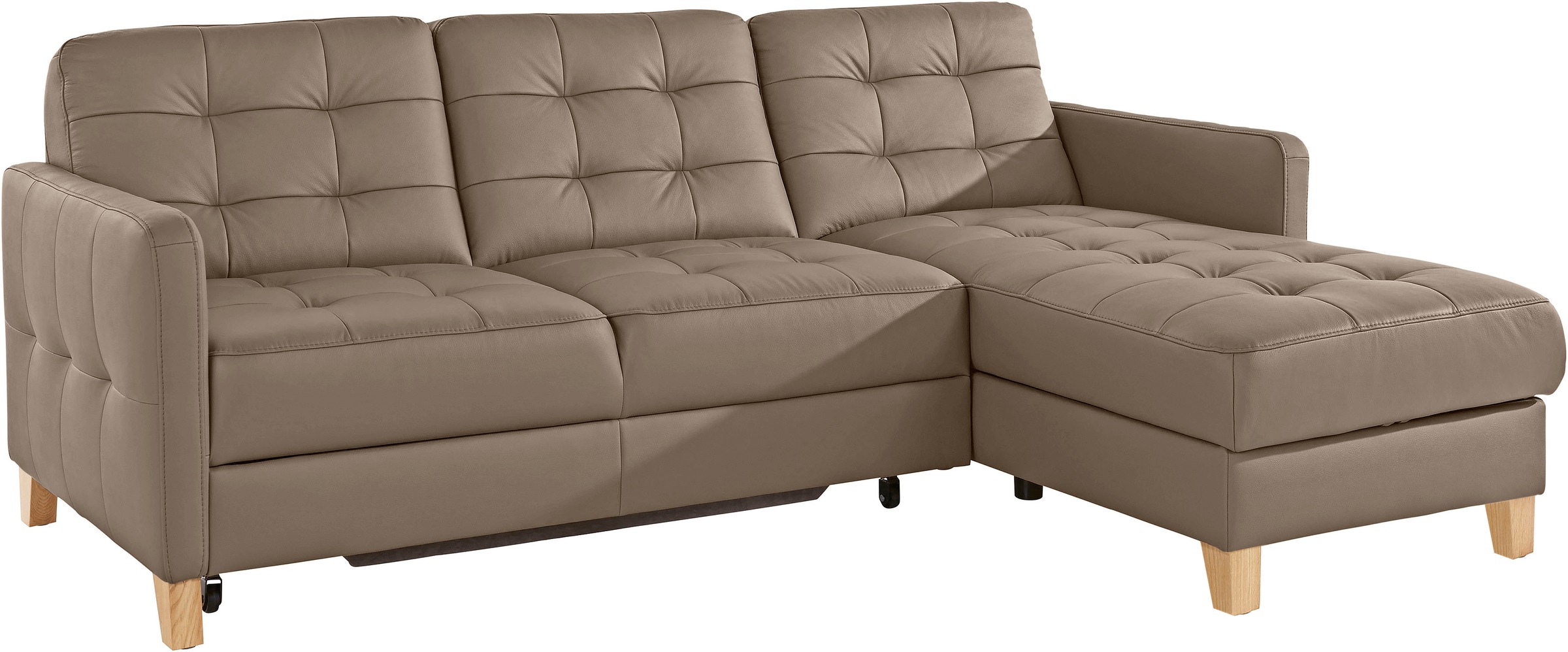 exxpo - sofa fashion Ecksofa »Elio, kompakt und komfortabel, bequem und zeitloses Design, L-Form«, wahlweise mit Bettfunktion