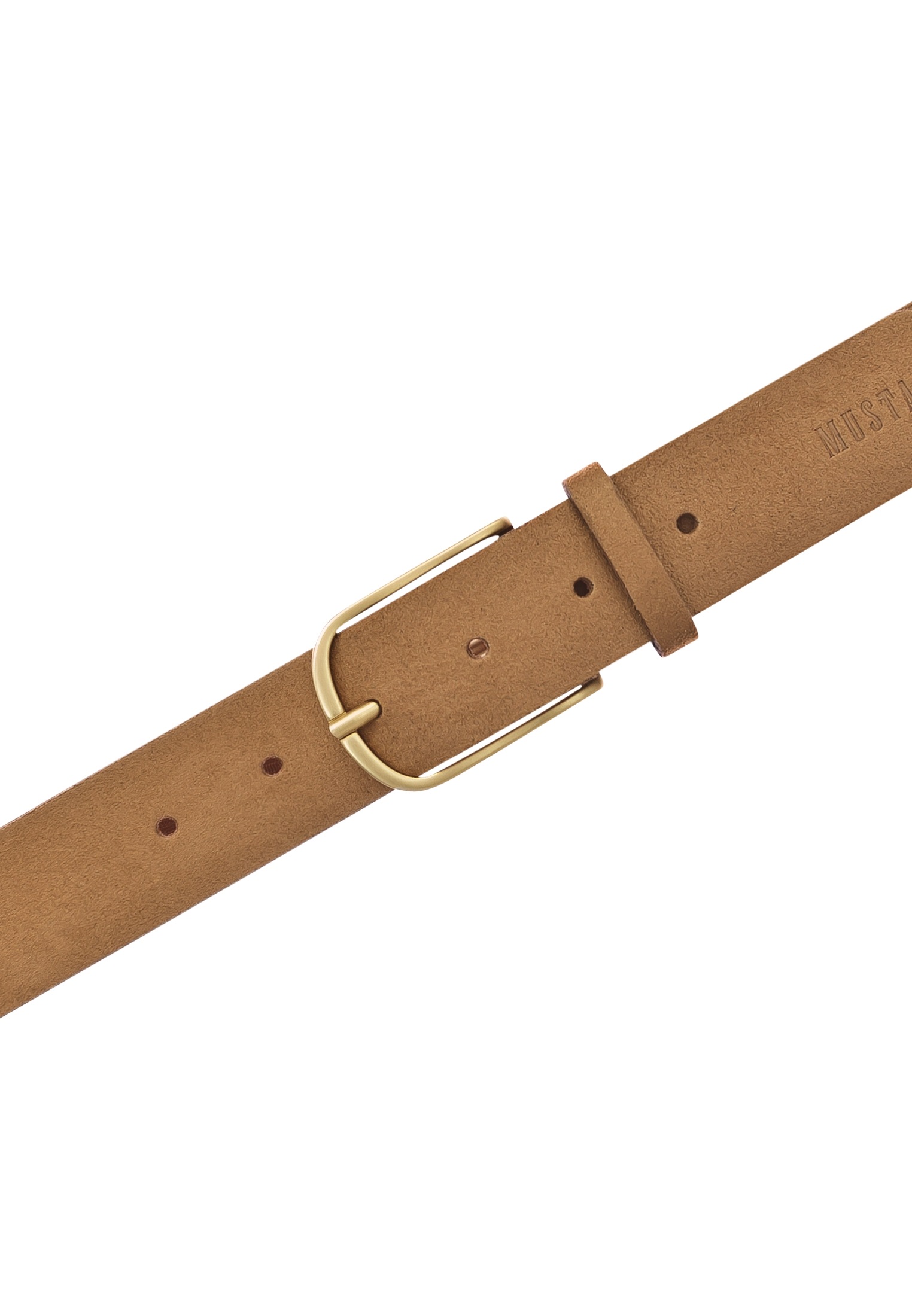 MUSTANG Ledergürtel angerautes Leder, dezente Logoprägung, 3,5 cm breit günstig online kaufen