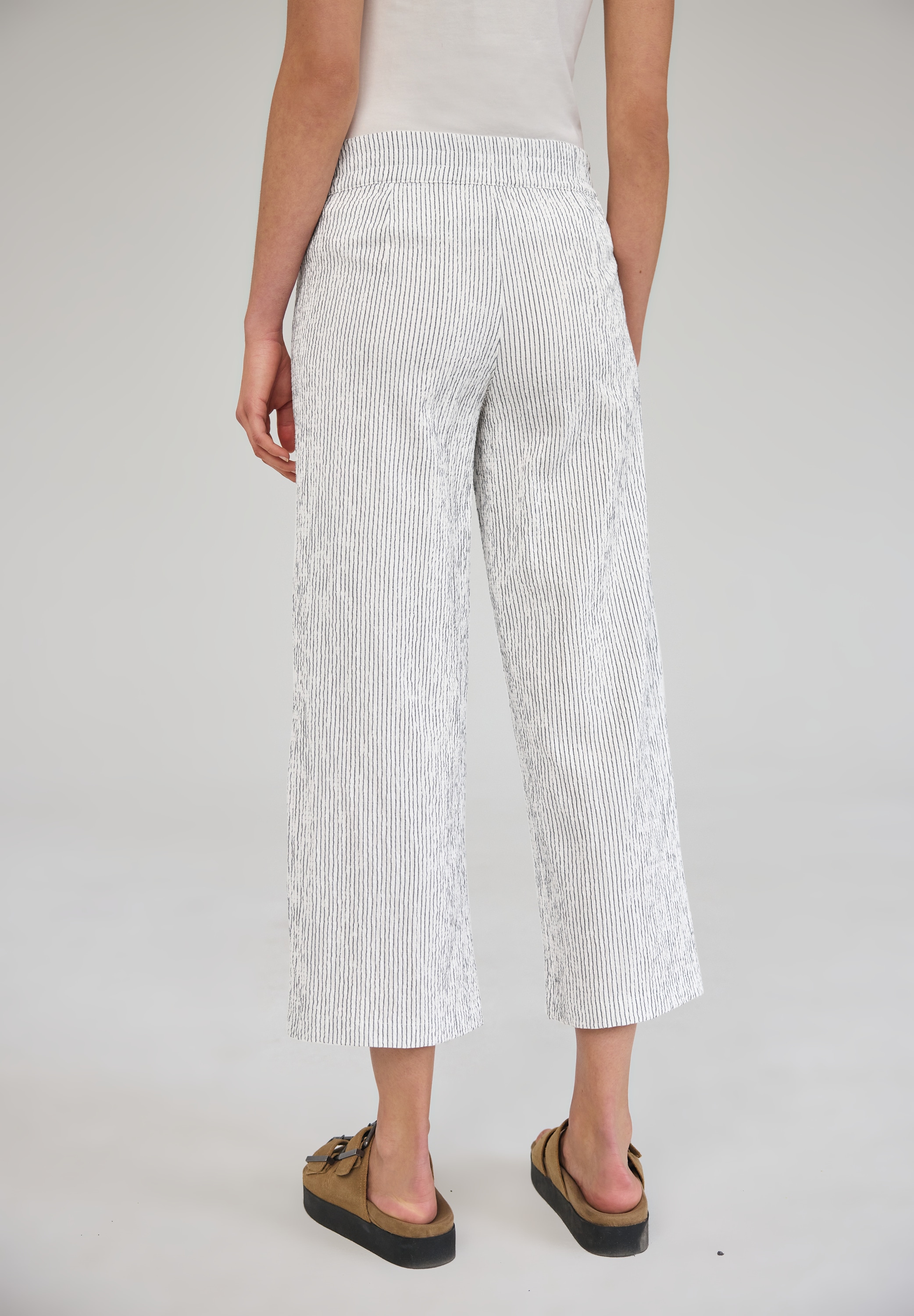 STREET ONE STUDIO Culotte  aus Seersucker-Material