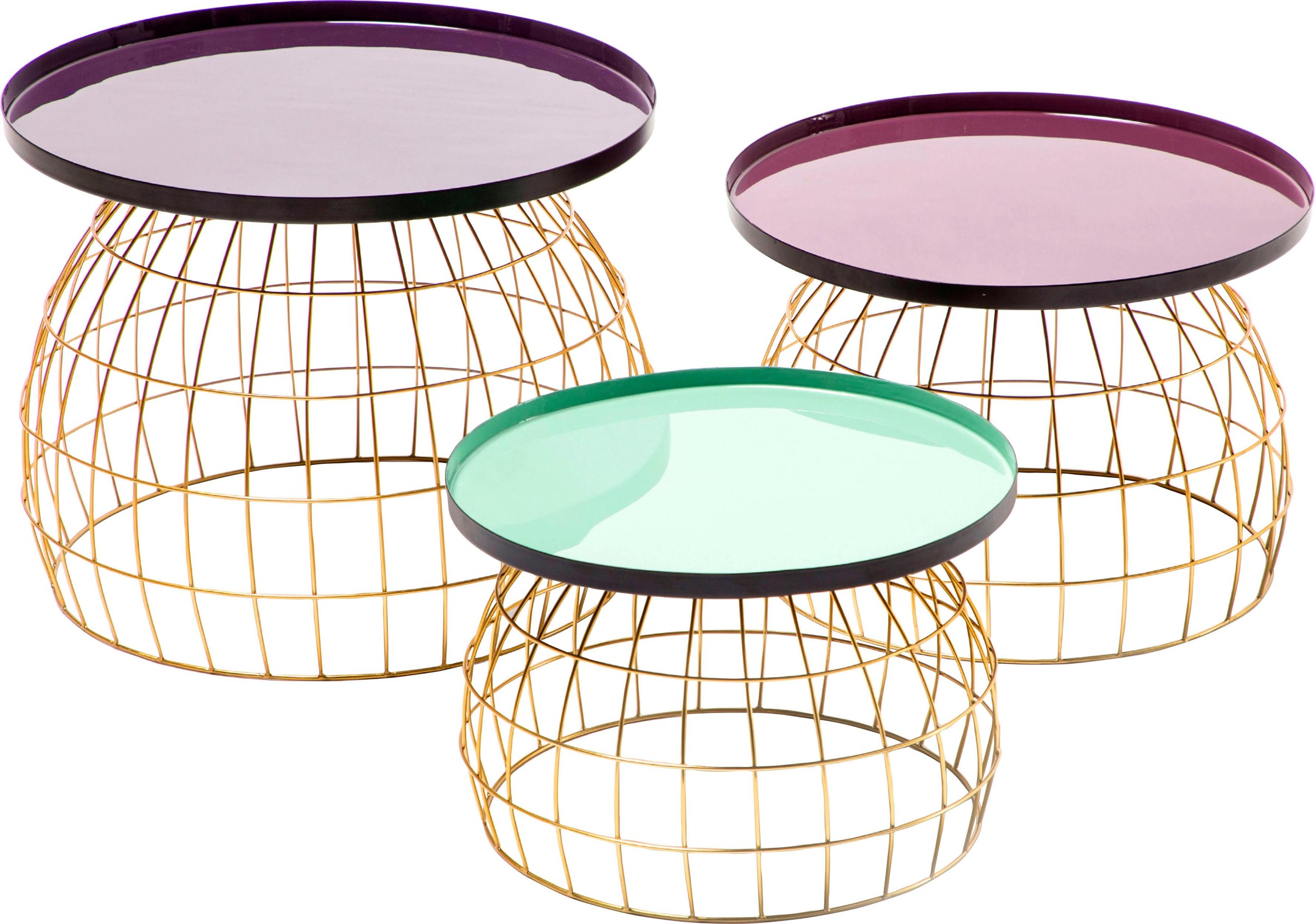 Kayoom "Laudatio Beistelltisch-Set, Beistelltische im 3er-Set,Gitteroptik" günstig online kaufen