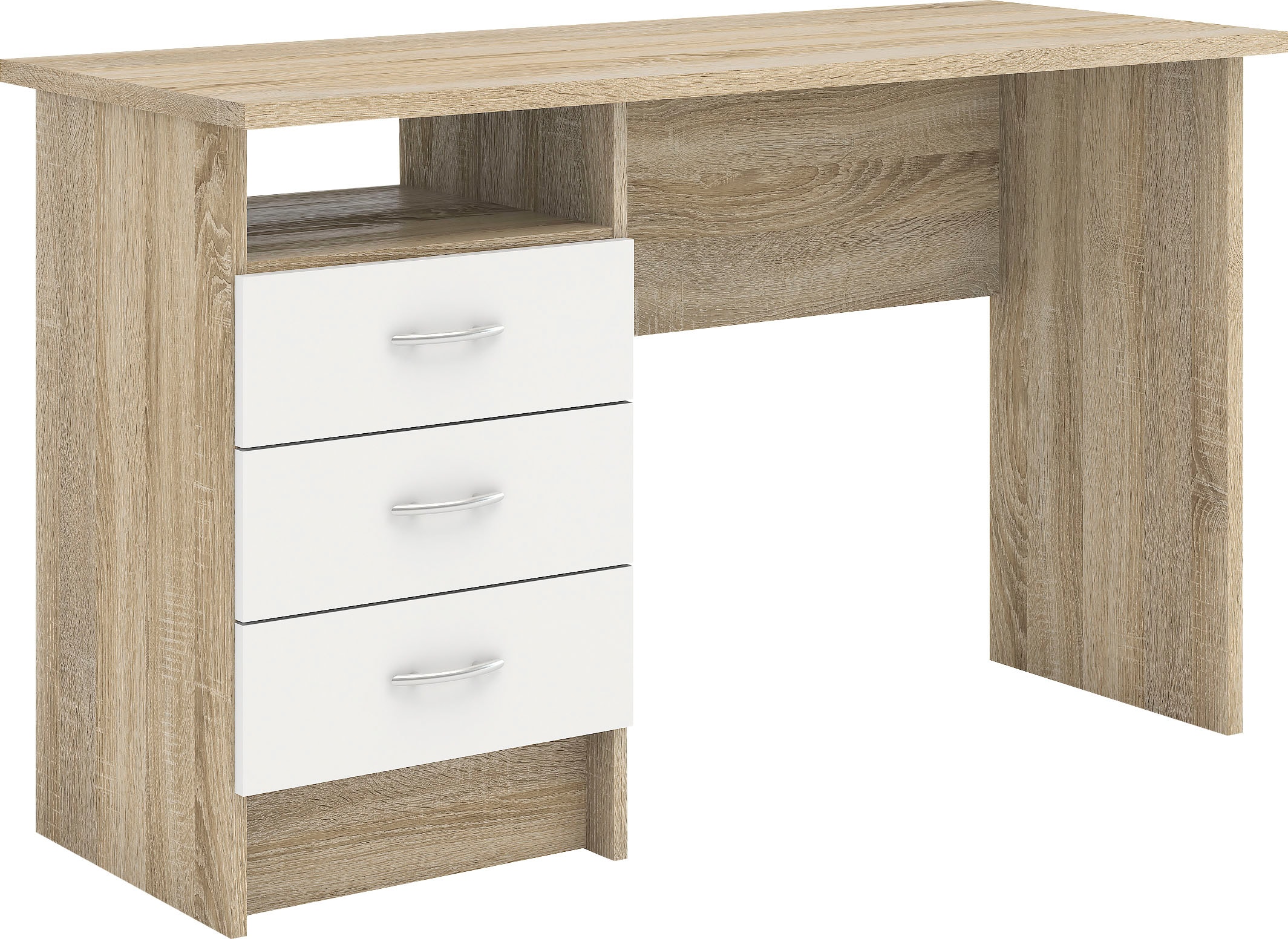 Home affaire Schreibtisch "Function Plus, Arbeitstisch, Bürotisch" Computertisch mit 3 Schubladen, Breite 120 cm, Tiefe 48 cm