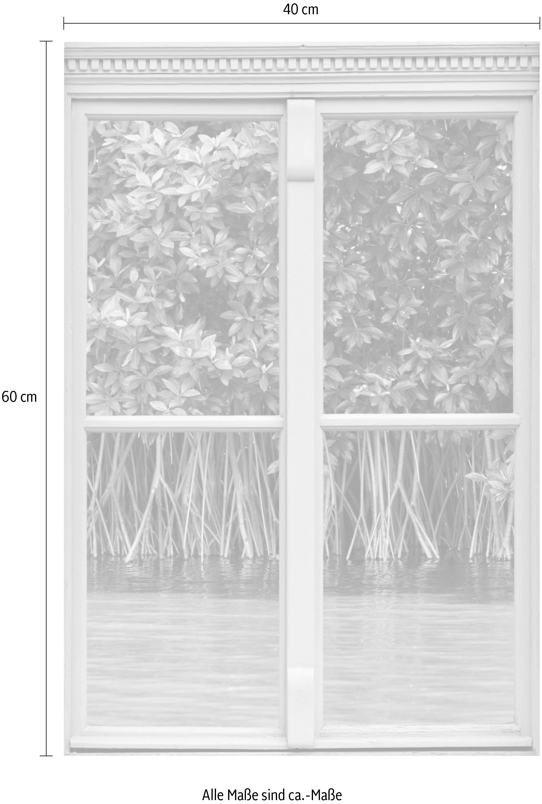 queence Wandsticker »Mangroven«, Wandsticker, Wandbild, selbstklebend, 3D, Fenster