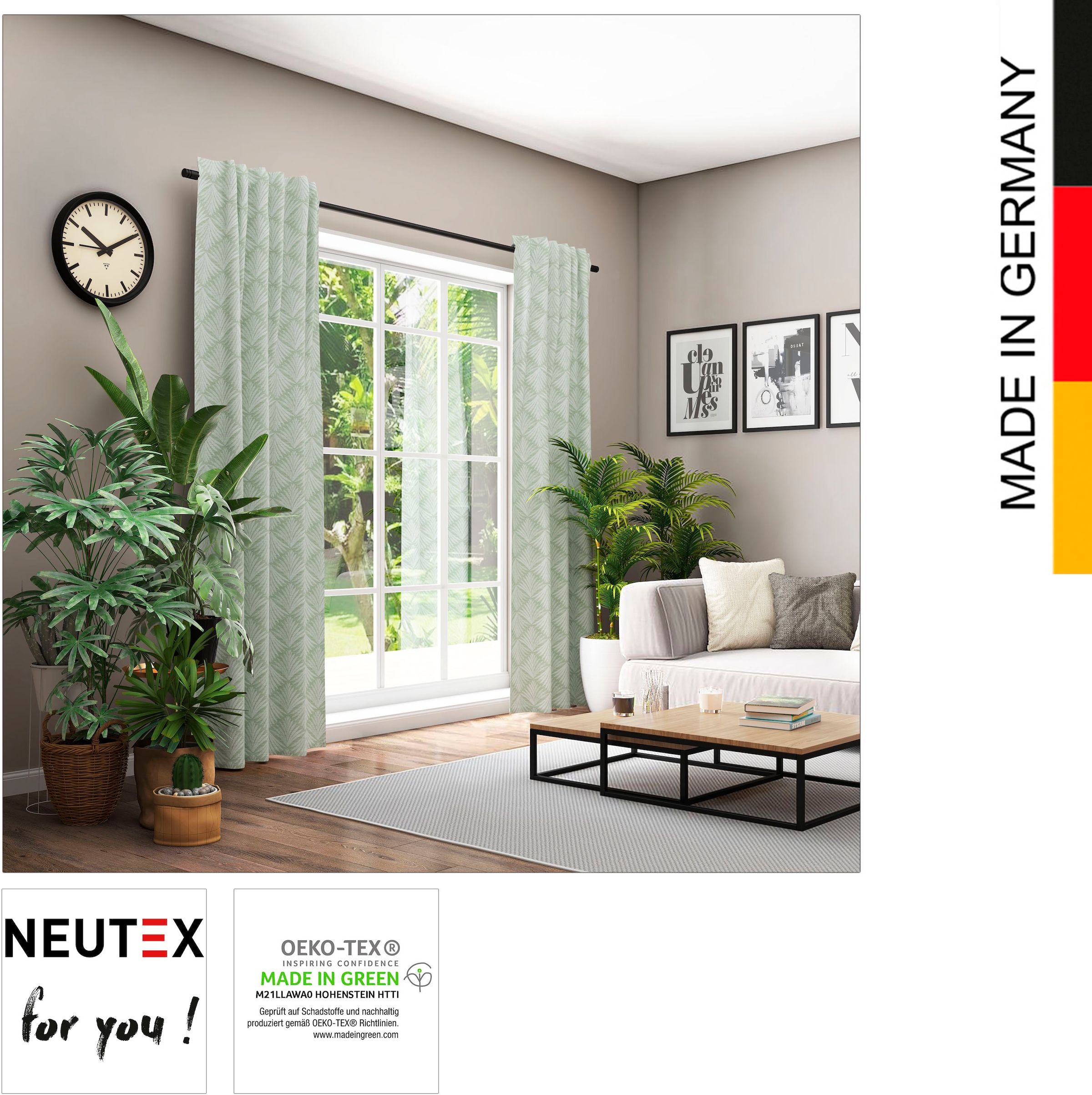 Neutex for you! Vorhang »Como«, (1 St.), moderne Klassik