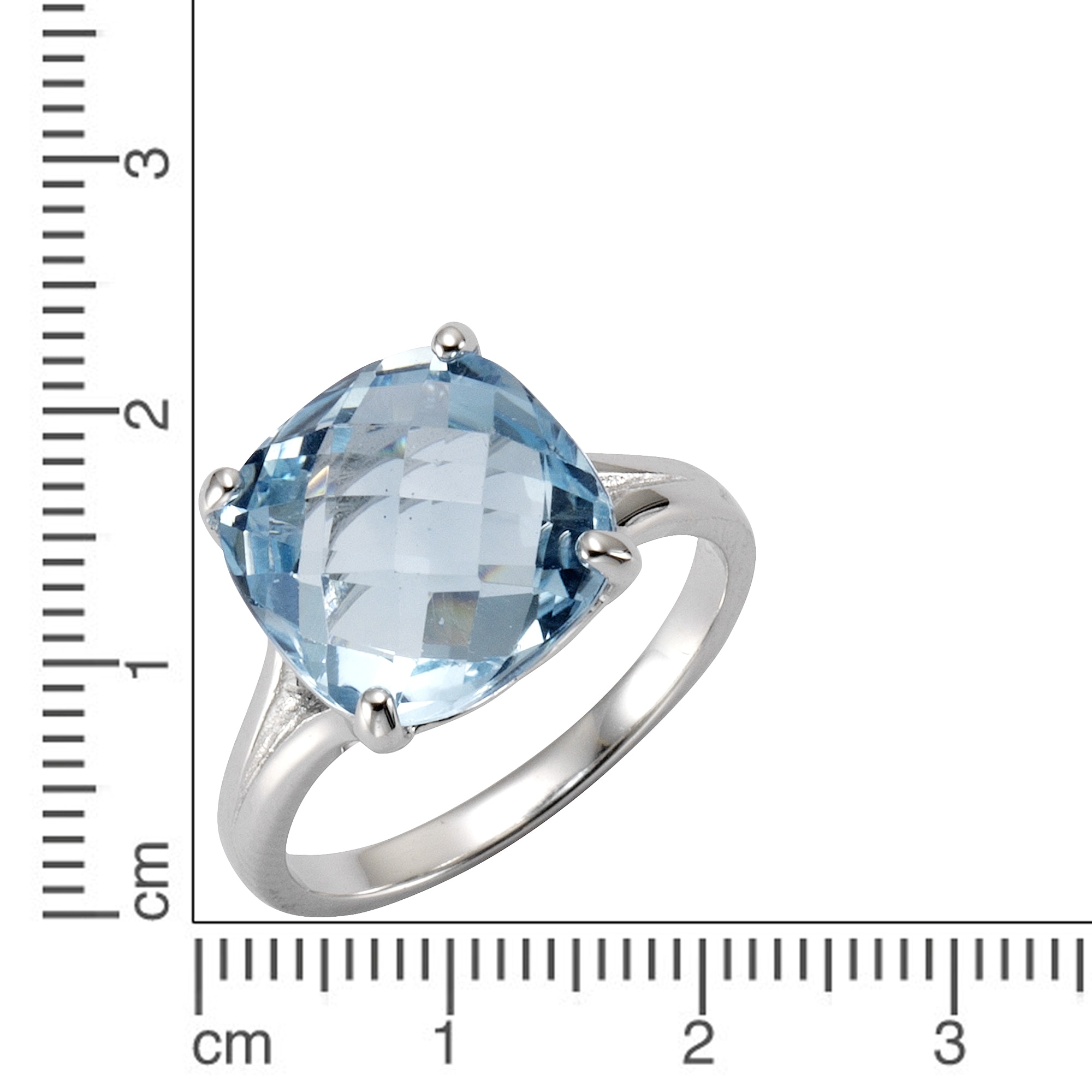 Zeeme Fingerring »925/- Silber bestellen rhodiniert | Sterling Blautopas« BAUR