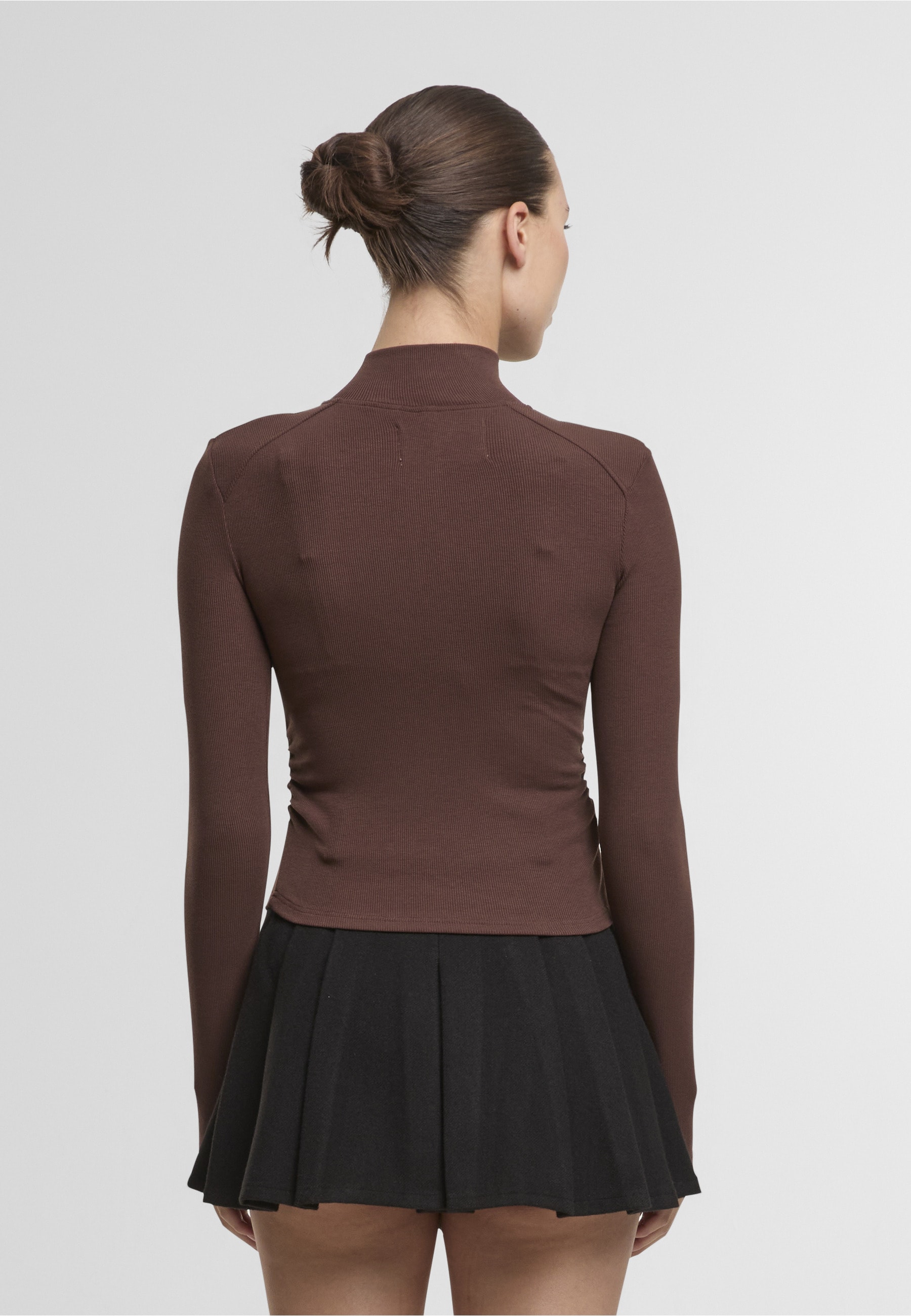 Another Cotton Lab Fleecejacke »Another Cotton Lab Another Cropped Rib Half Zip« 1 Stk. tlg. ohne Kapuze