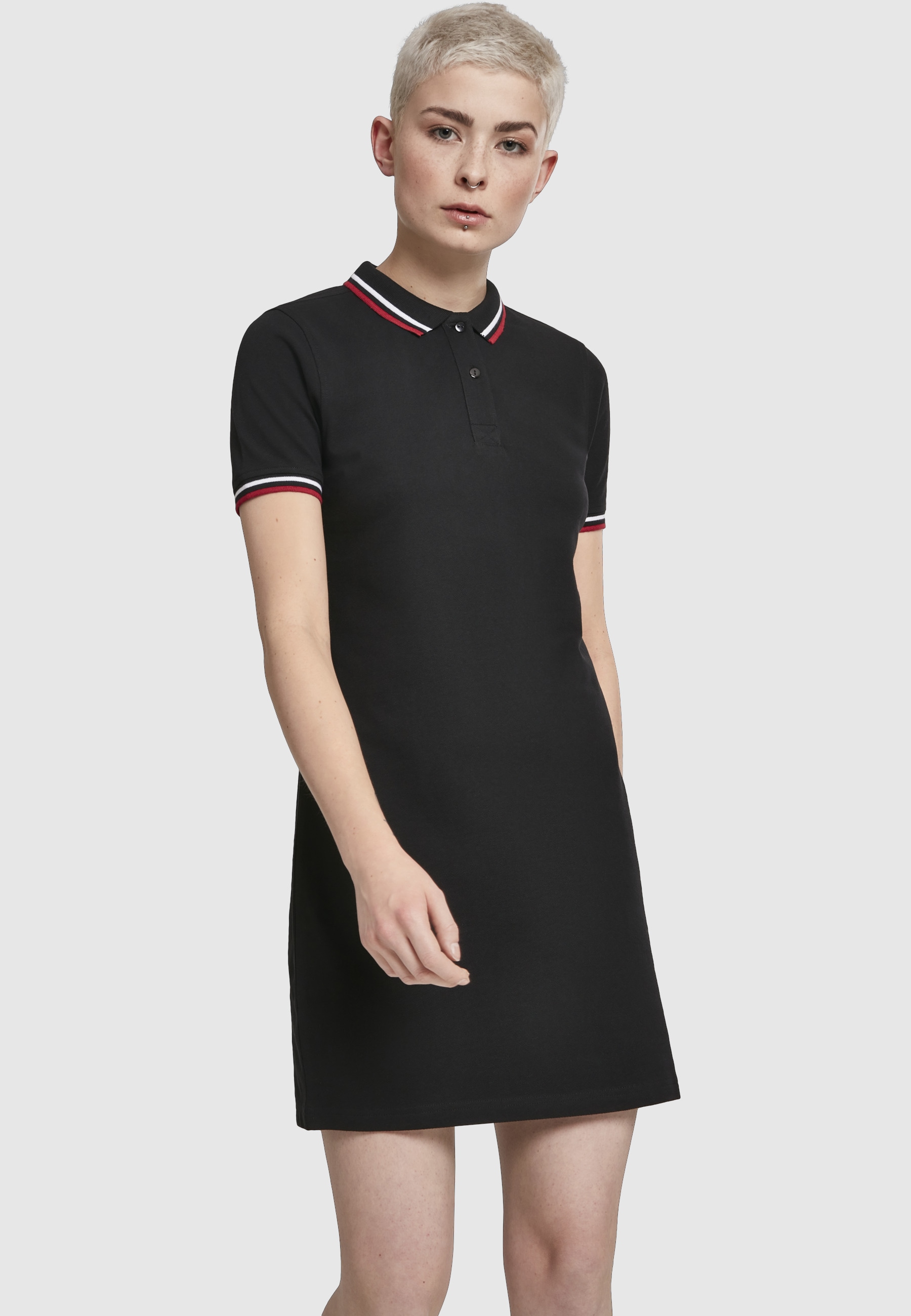 URBAN CLASSICS Shirtkleid »Urban Classics Damen Ladies Polo Dress« 1 Stk. tlg.