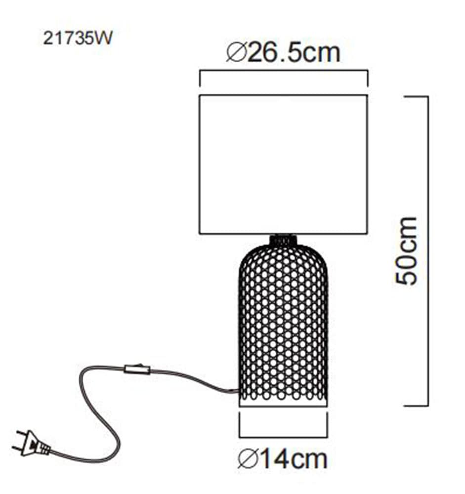 GLOBO LIGHTING Tischleuchte »SOFIA«, Leuchtmittel E27 | ohne Leuchtmittel, Tischlampe/weiß/Wohnzimmer/Flur/Schlafzimmer