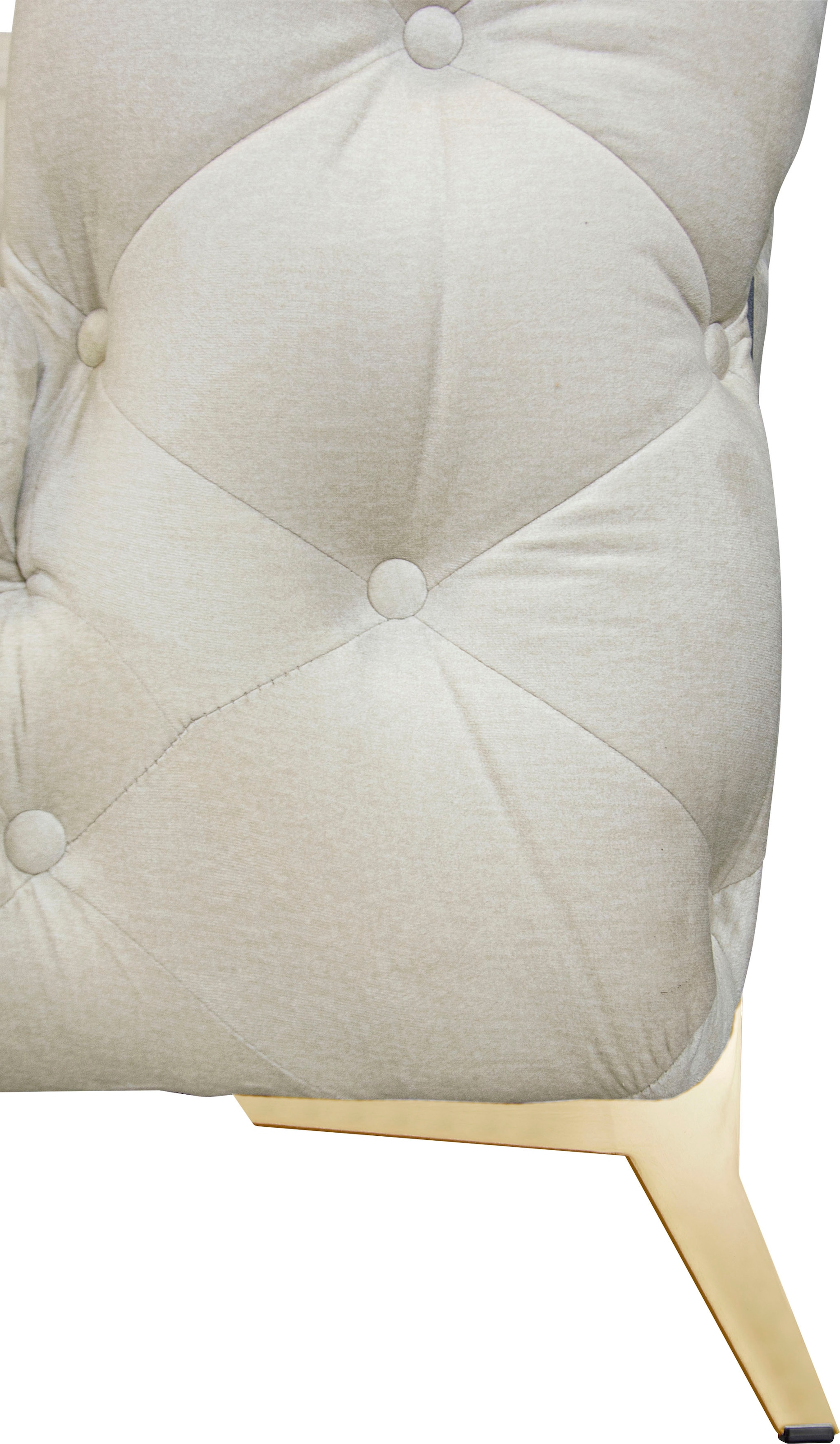 Leonique Chesterfield-Sofa »Amaury L-Form«, großes Ecksofa, Chesterfield-Optik, Breite 323 cm, Fußfarbe wählbar