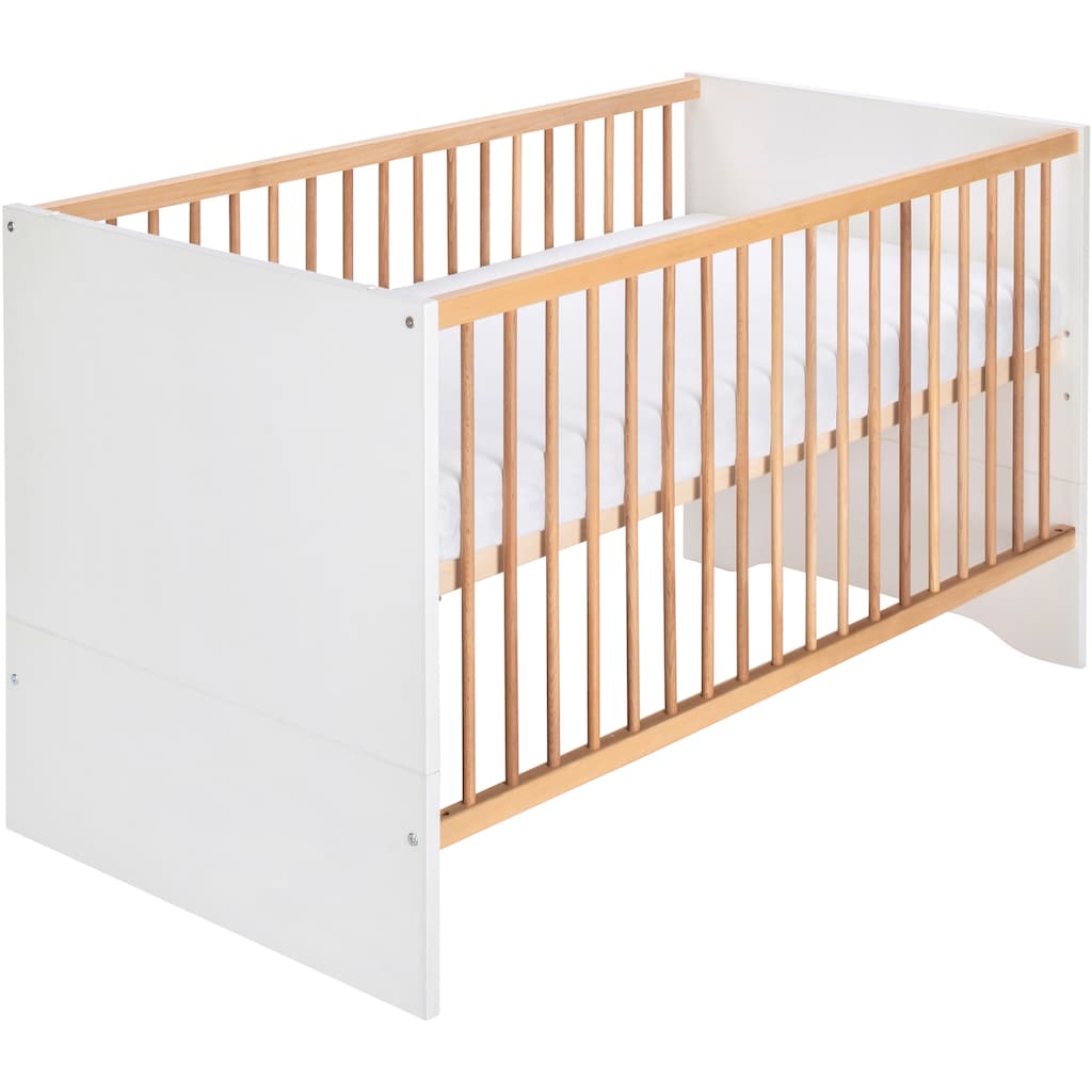 Schardt Babyzimmer-Komplettset »Camiel White«, (3 St., Kinderbett, Kleiderschrank, Wickelkommode)