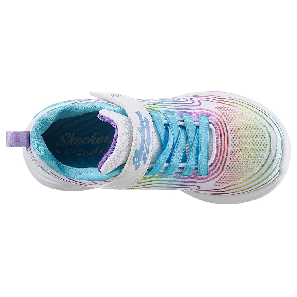 Skechers Kids Sneaker »WAVY BEAMS«, mit leuchtender Sohle, Freizeitschuh, Halbschuh, Schnürschuh