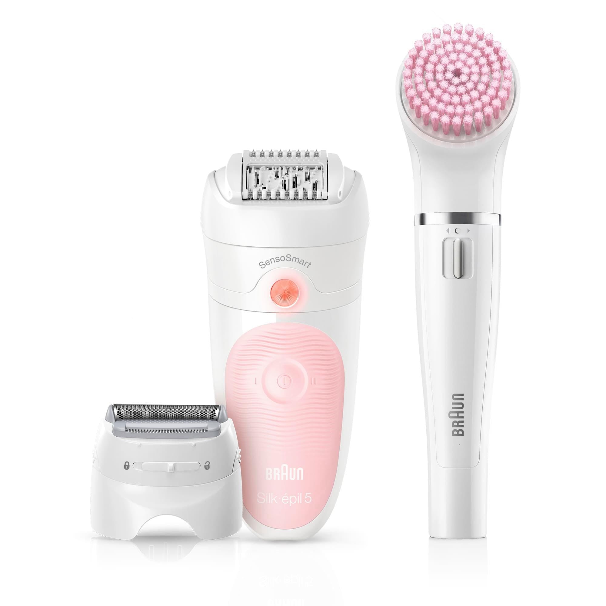 Braun Epilierer »Silk-épil Deluxe Gesicht Kabellose Epilierer BAUR für per & Haarentfernung Aufsätze, 4 6-in-1 Rechnung 5-895«, Beauty-Set St. Körper | Wet&Dry