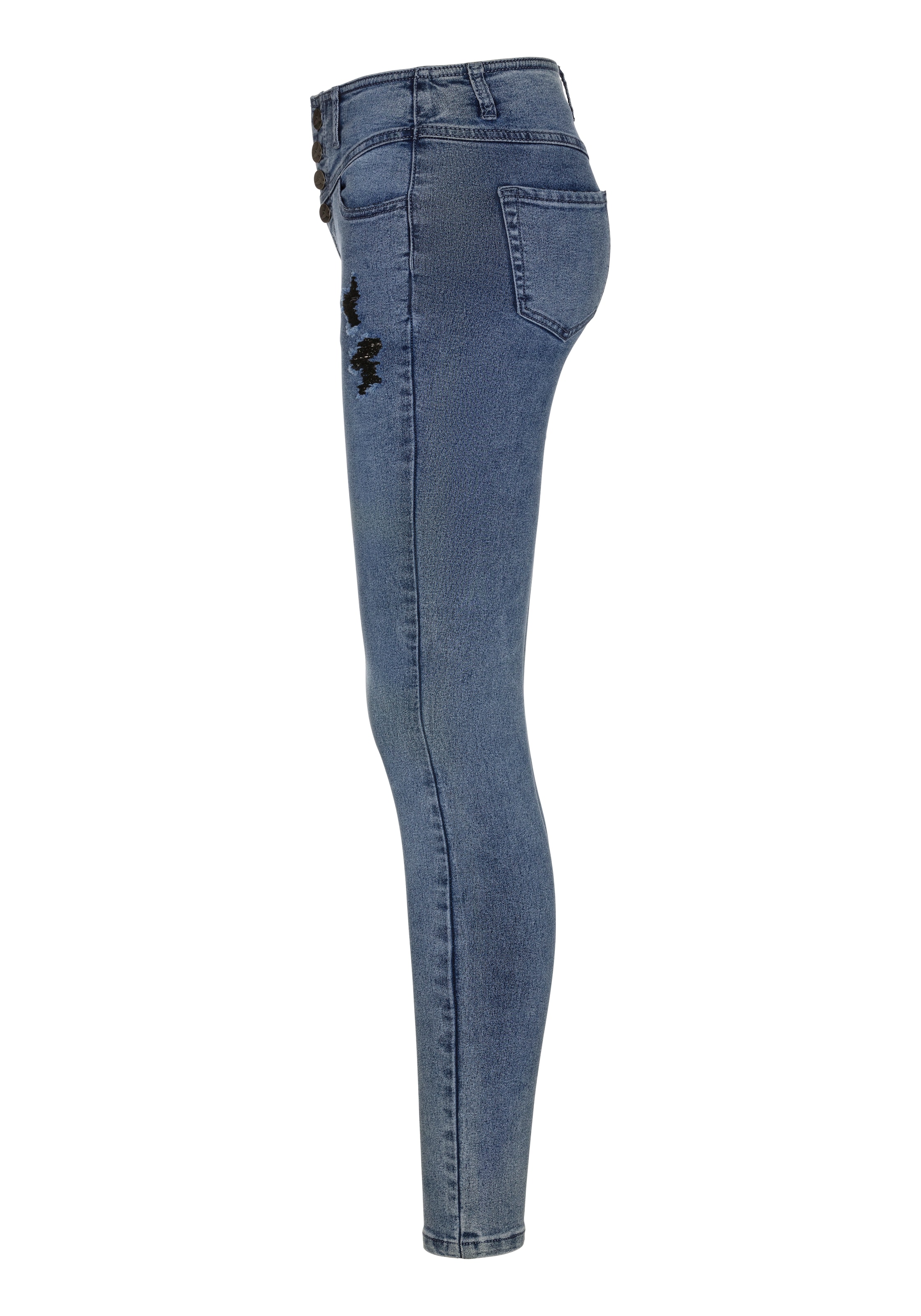 Arizona Skinny-fit-Jeans »Ultra Stretch«, hohe Leibhöhe, knöchellang, elastisches Denim-Material