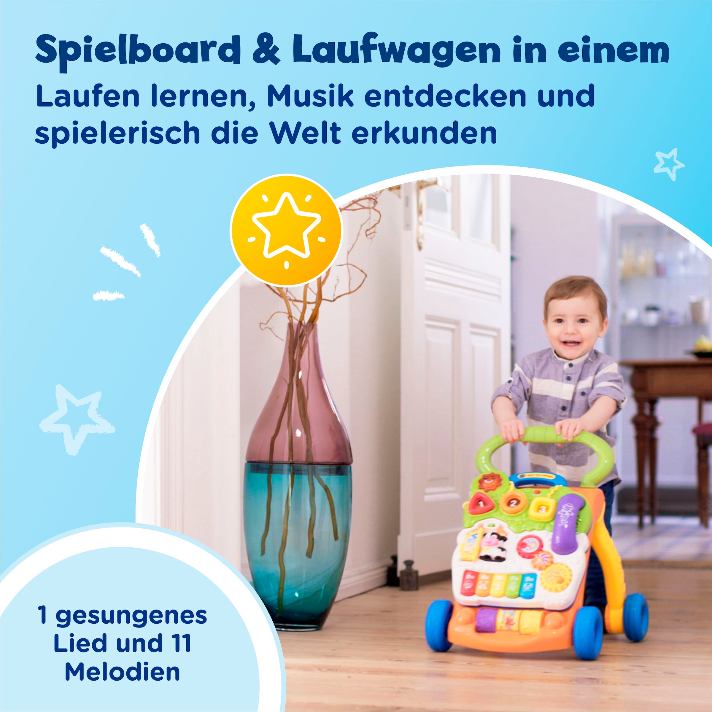 Vtech® Lauflernwagen »VTechBaby, Spiel-und Laufwagen« mit 11 Kindermelodien