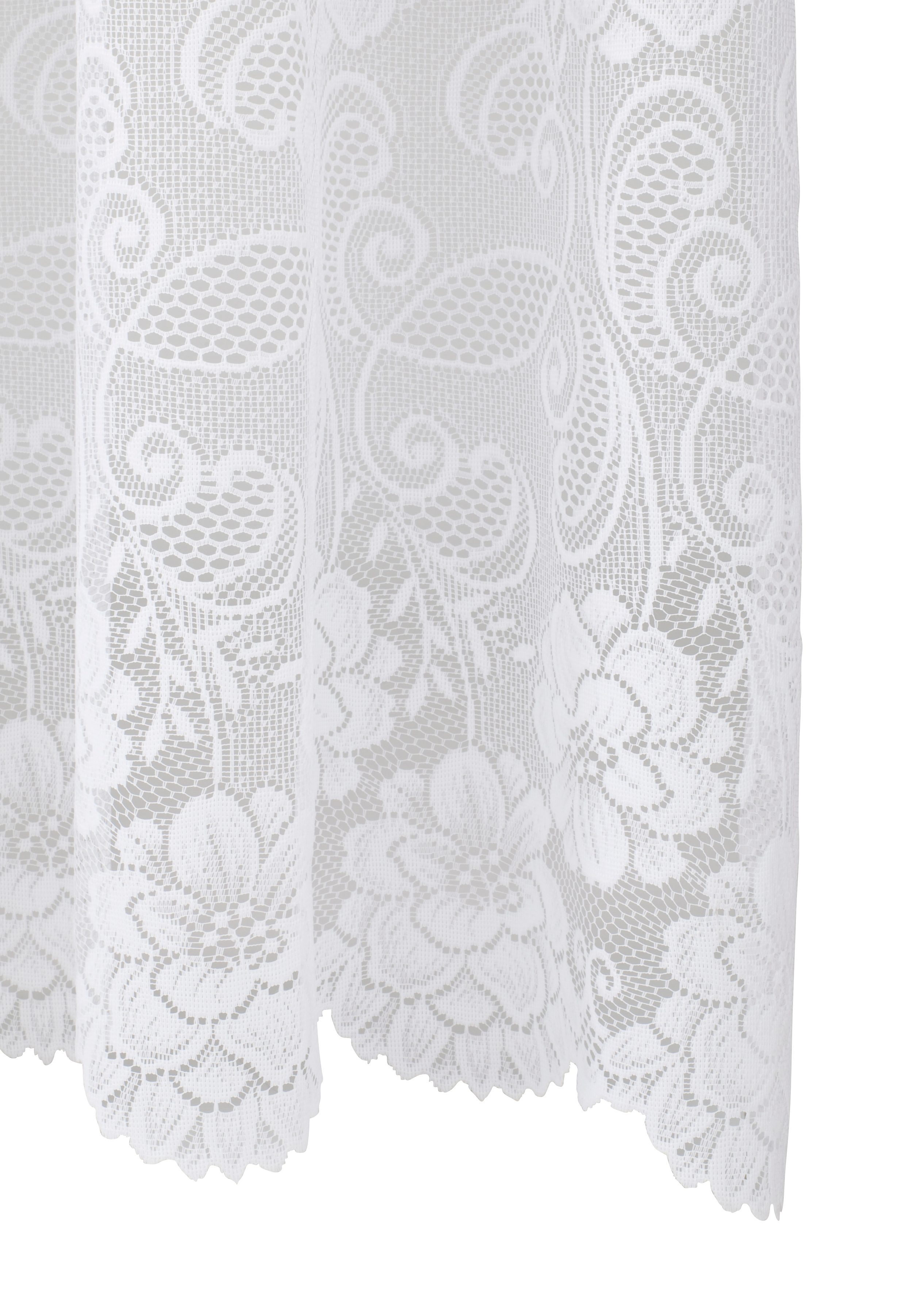 Thumbnail - Weckbrodt Gardine "Montello" Kräuselband 1 Stk. tlg. Jacquard, strukturiert, Allover,floral,halbtransparent, Bordüre, St...