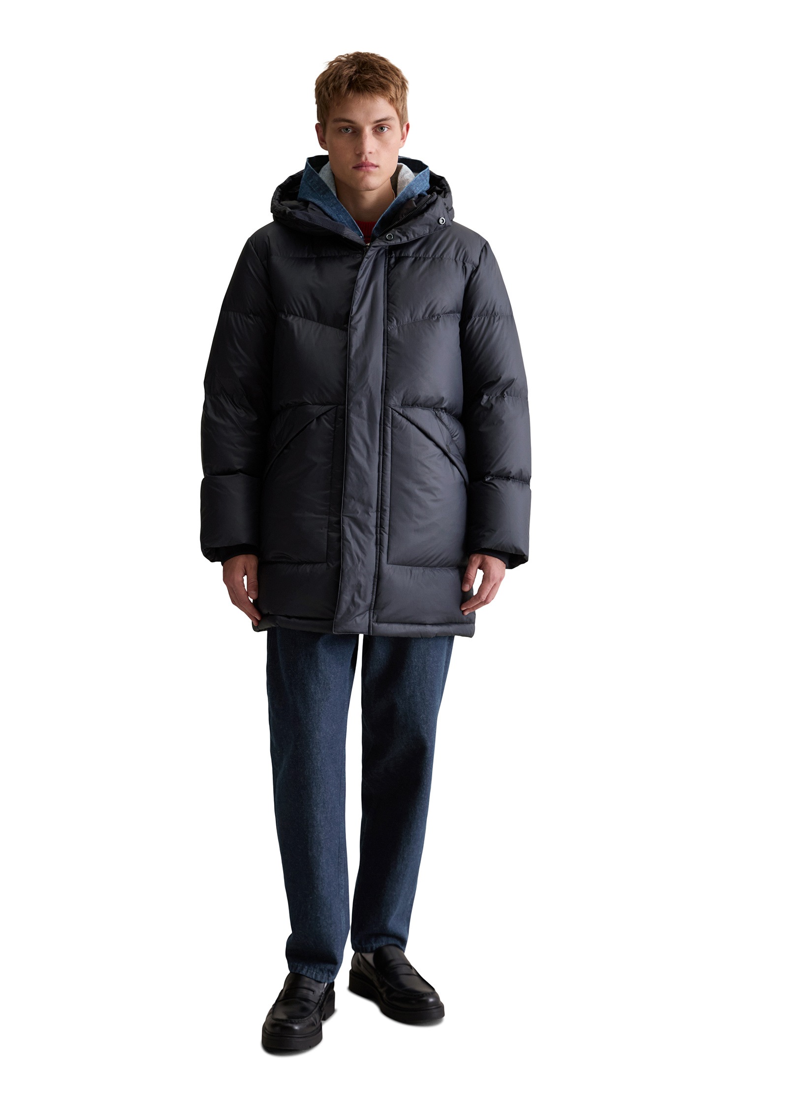 Marc O'Polo DENIM Daunenmantel »mit fixierter Kapuze«
