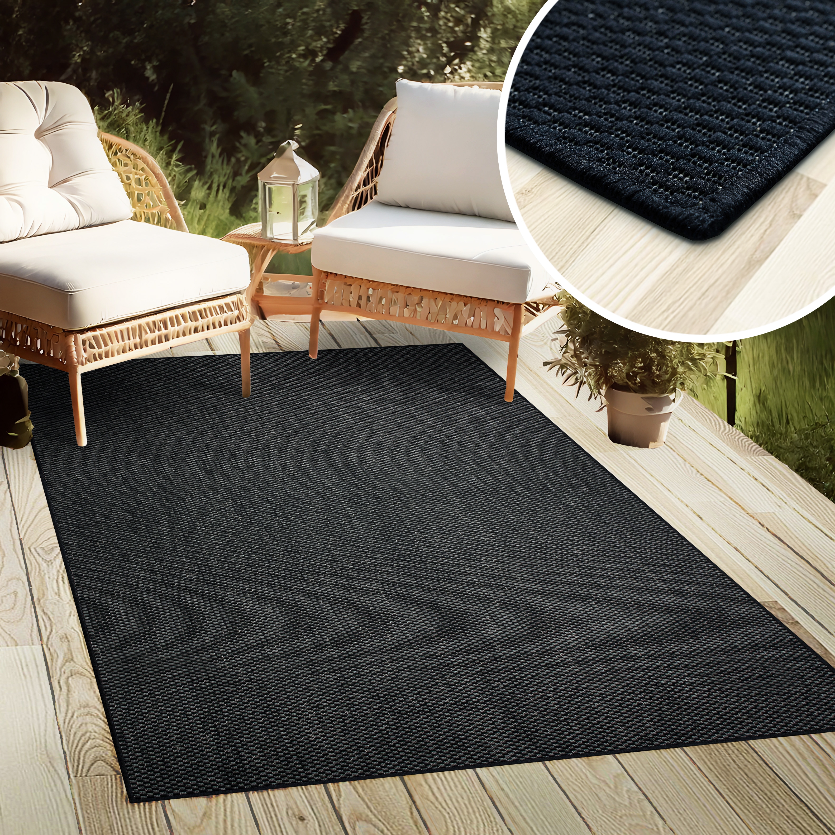 OTTO home Teppich "Venedig, in Standard- und Premium-Qualität, 3 mm oder 5 mm Höhe" rechteckig In- und Outdoor geeignet, Wetterfest & UV-beständig, Sisal-Optik