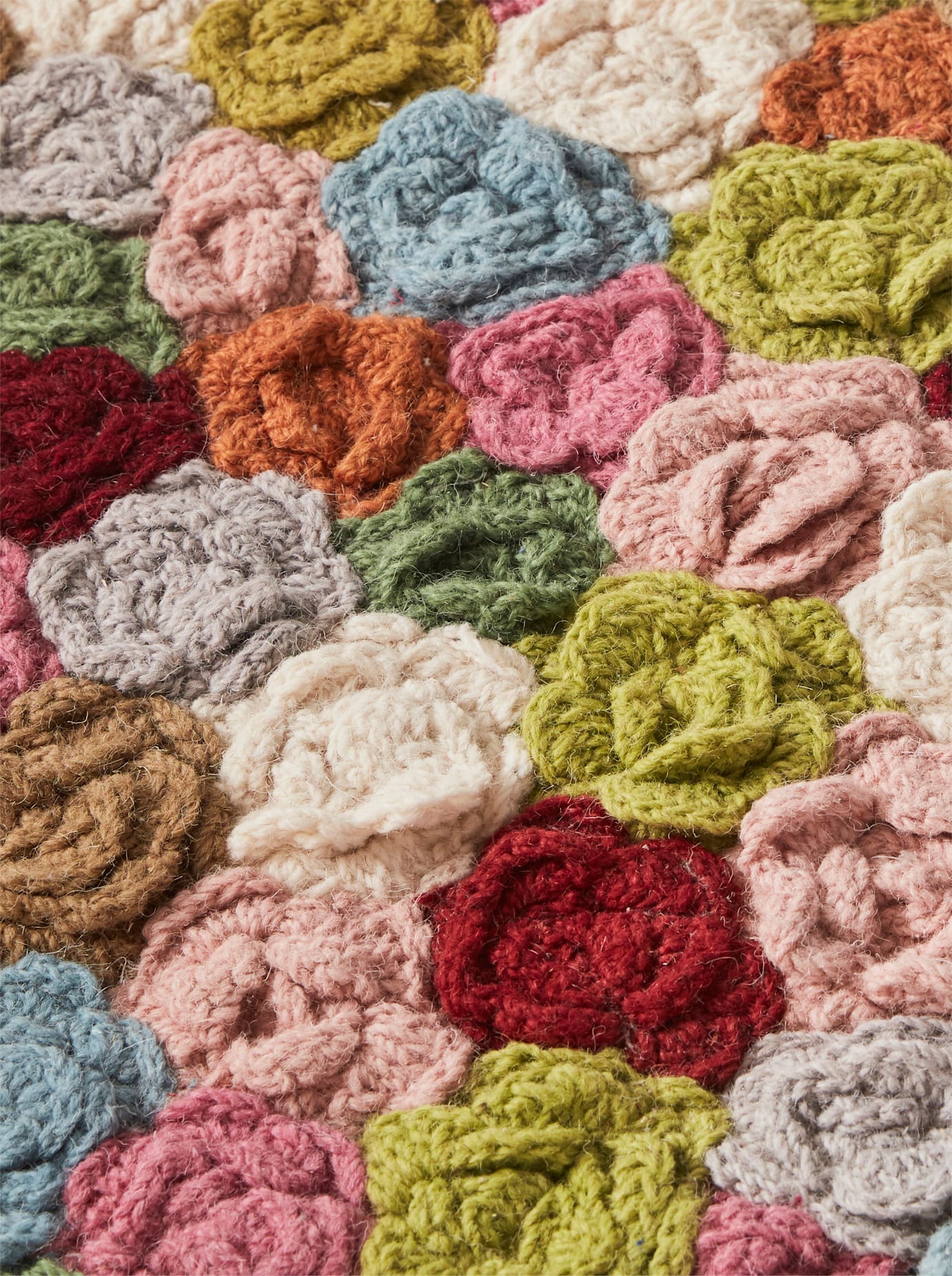 HEINE HOME Handcrafted Crocheted Wool Rug 90x160cm Multicolor 3