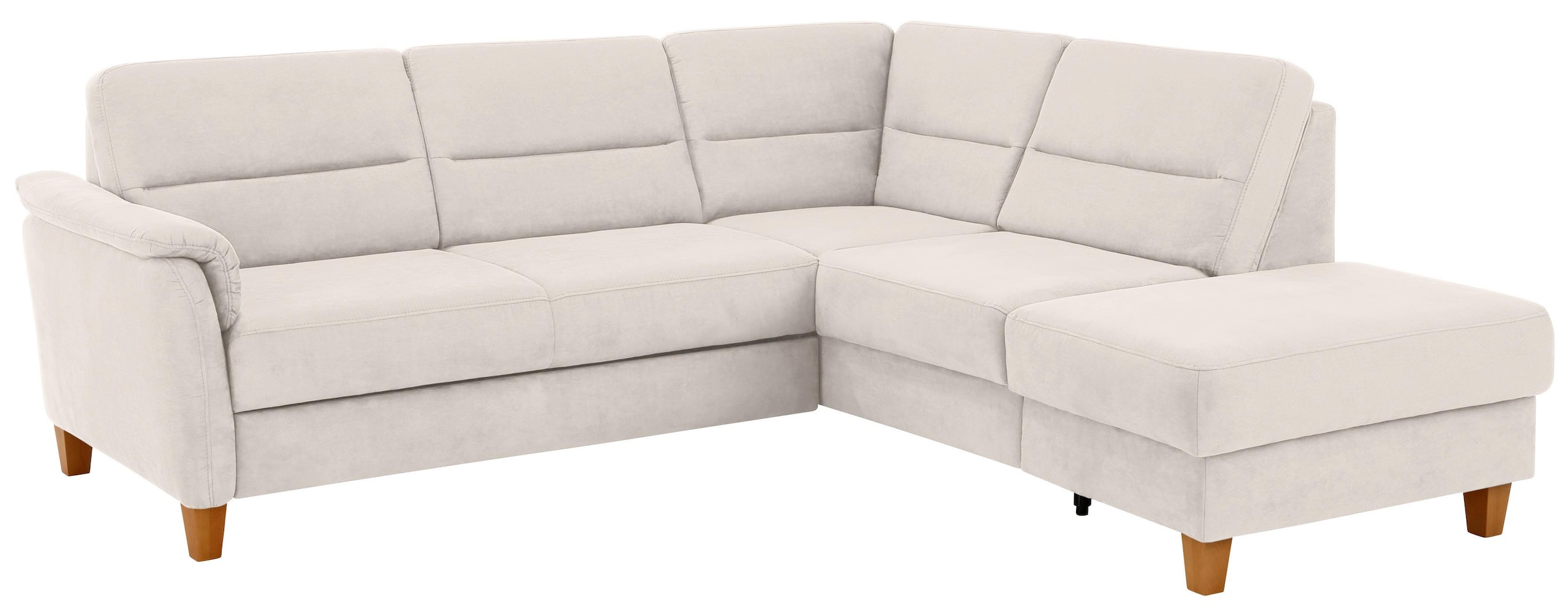 Home affaire Ecksofa "Palmera, L-Form, B: 236 cm, Bettfunktion & Bettkasten wählbar" Federkern-Polsterung, Sitzhöhe 48 cm, handgefertigt, stilvolles Design