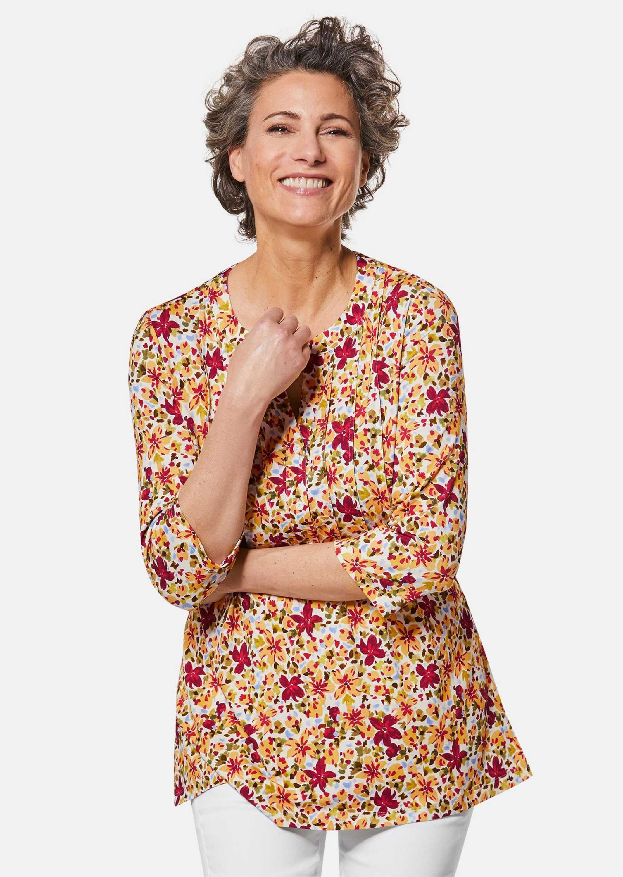 GOLDNER Print-Shirt »Drucktunika-Shirt Figurschmeichelndes Drucktunika-Shirt«