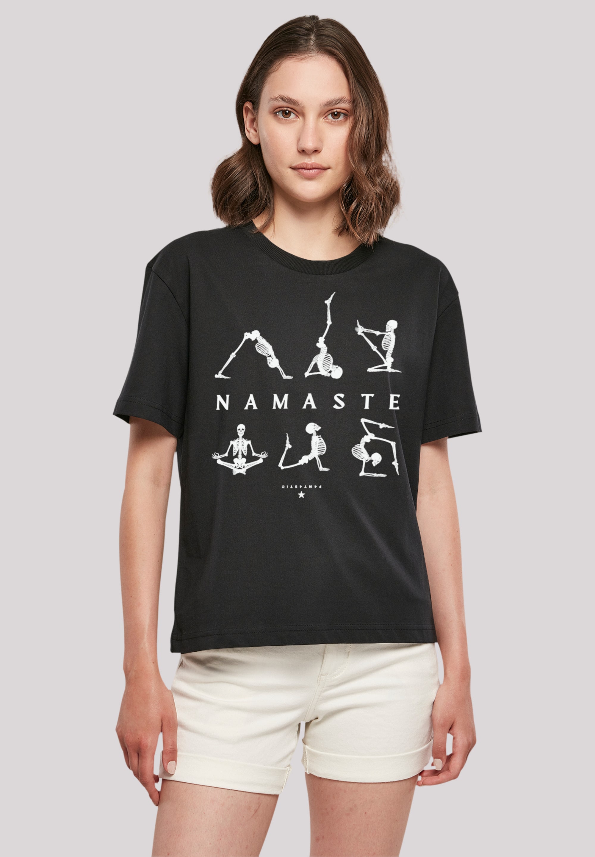 BAUR Skelett Yoga Halloween«, | bestellen F4NT4STIC Print T-Shirt »Namaste