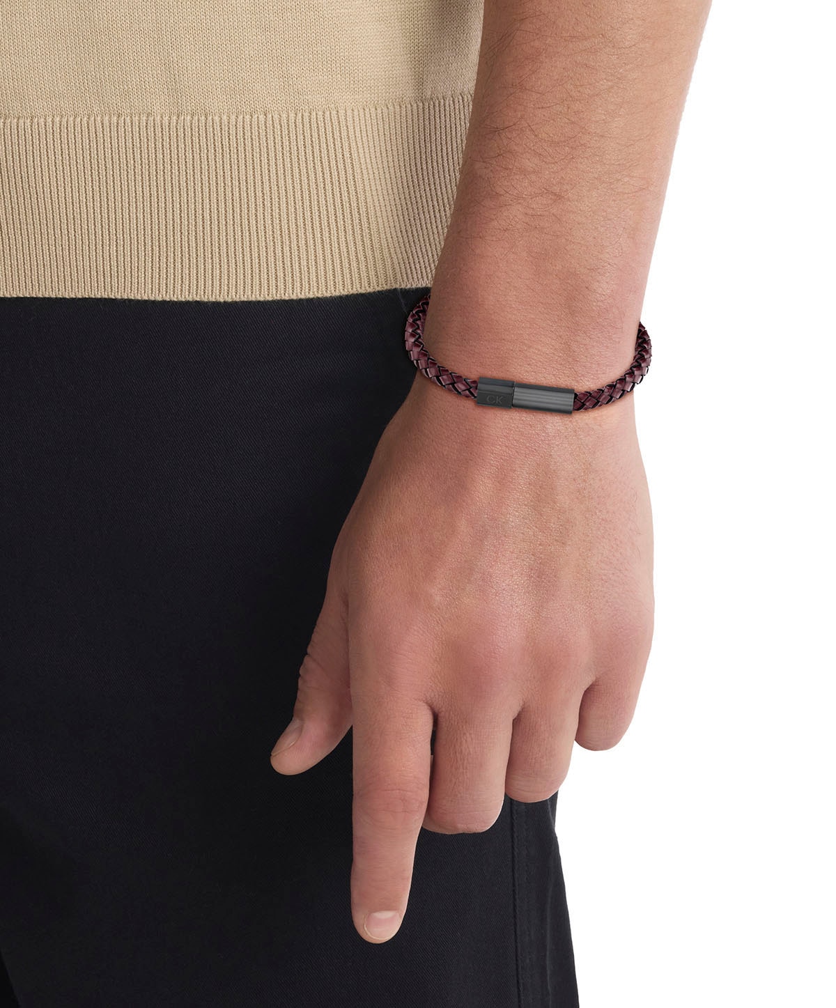 Calvin Klein Lederarmband »Schmuck Edelstahl Armband INDUSTRIAL FACETS 35100045 35100046 35100047«