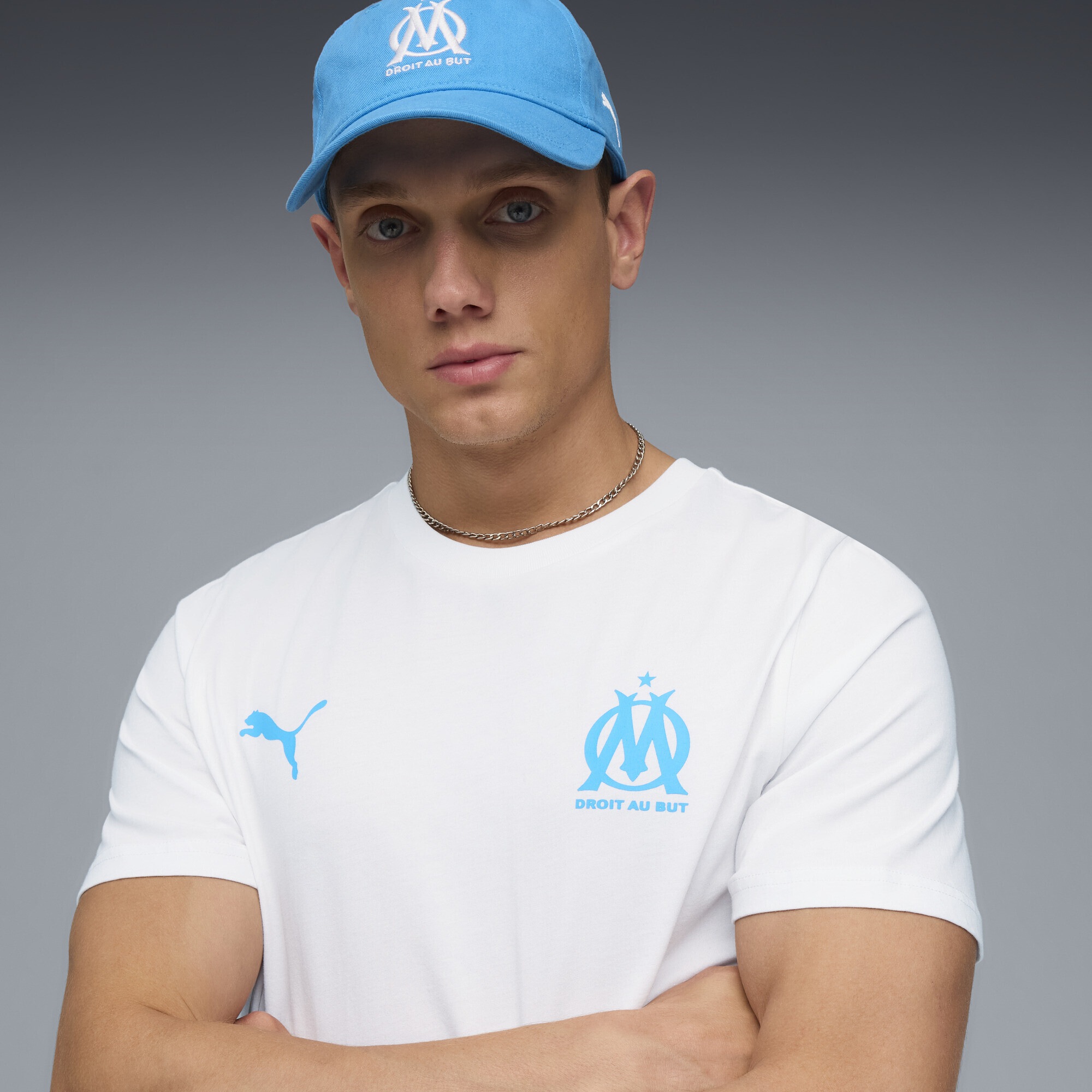 PUMA T-Shirt »Olympique de Marseille FtblEssentials T-Shirt Herren«