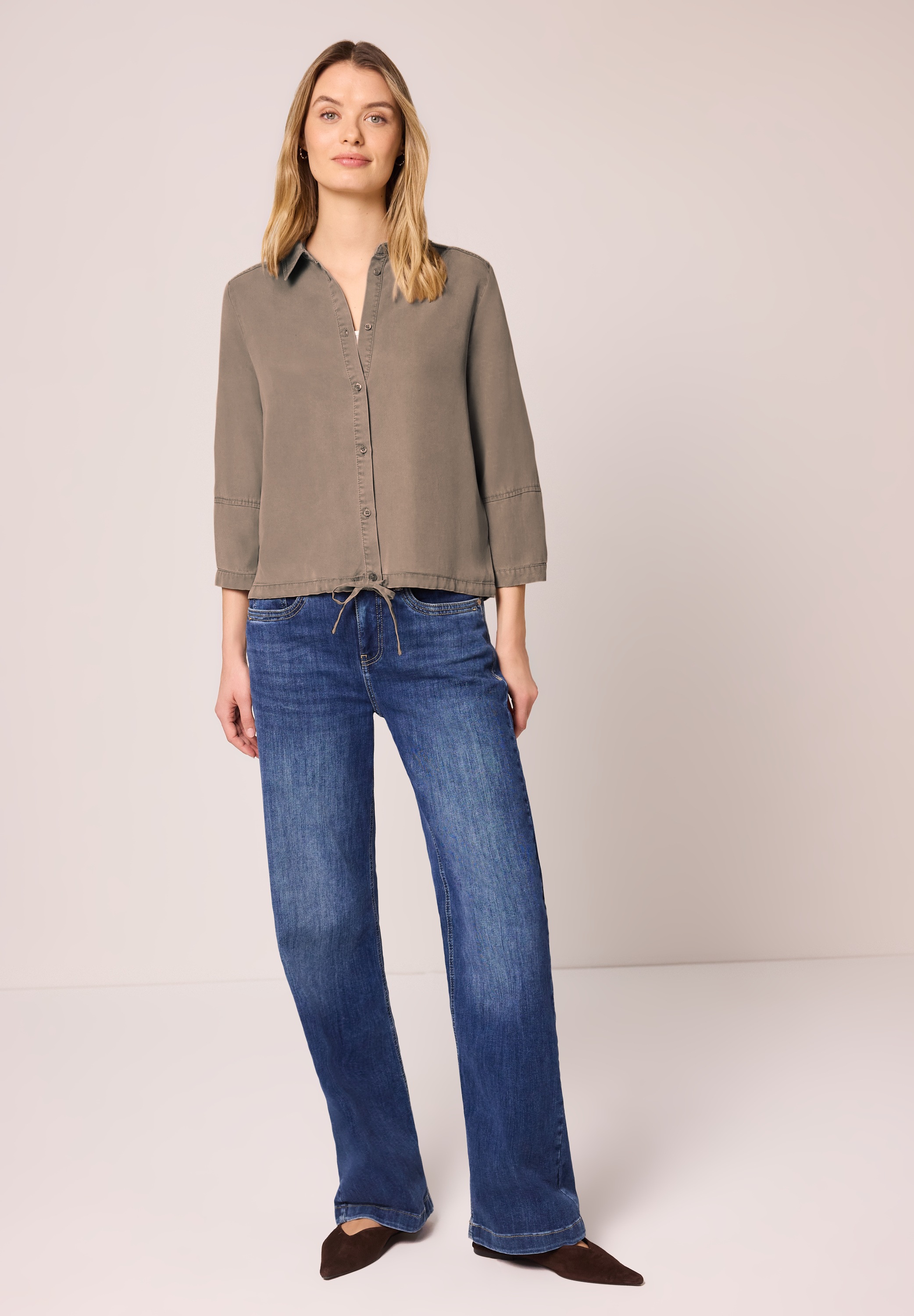 STREET ONE Hemdbluse mit 3/4 Ärmeln