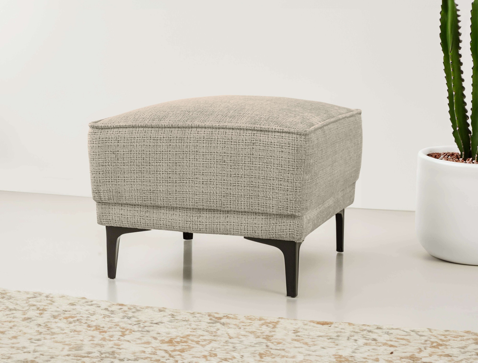 OTTO home Hocker "Oland Chenille Polsterhocker" passend zur Serie OLAND
